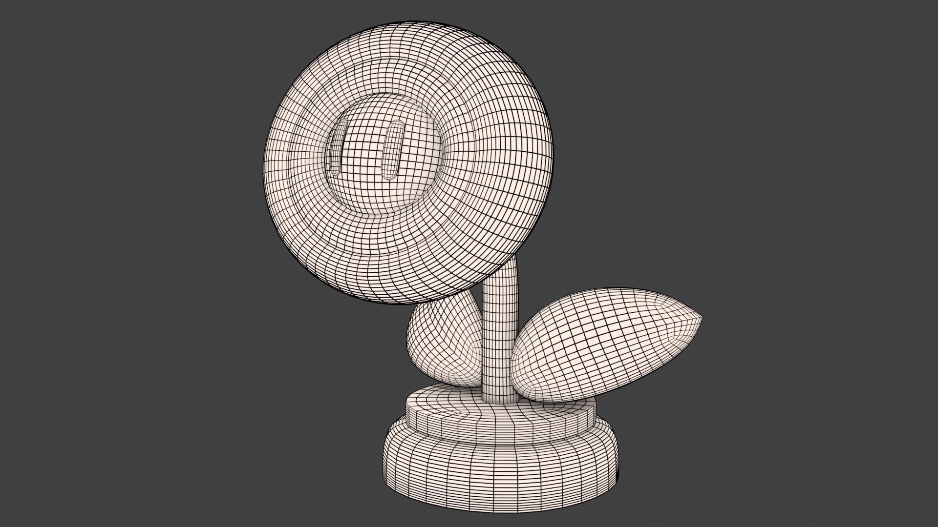 Fire Flower Low-poly 3D model_13