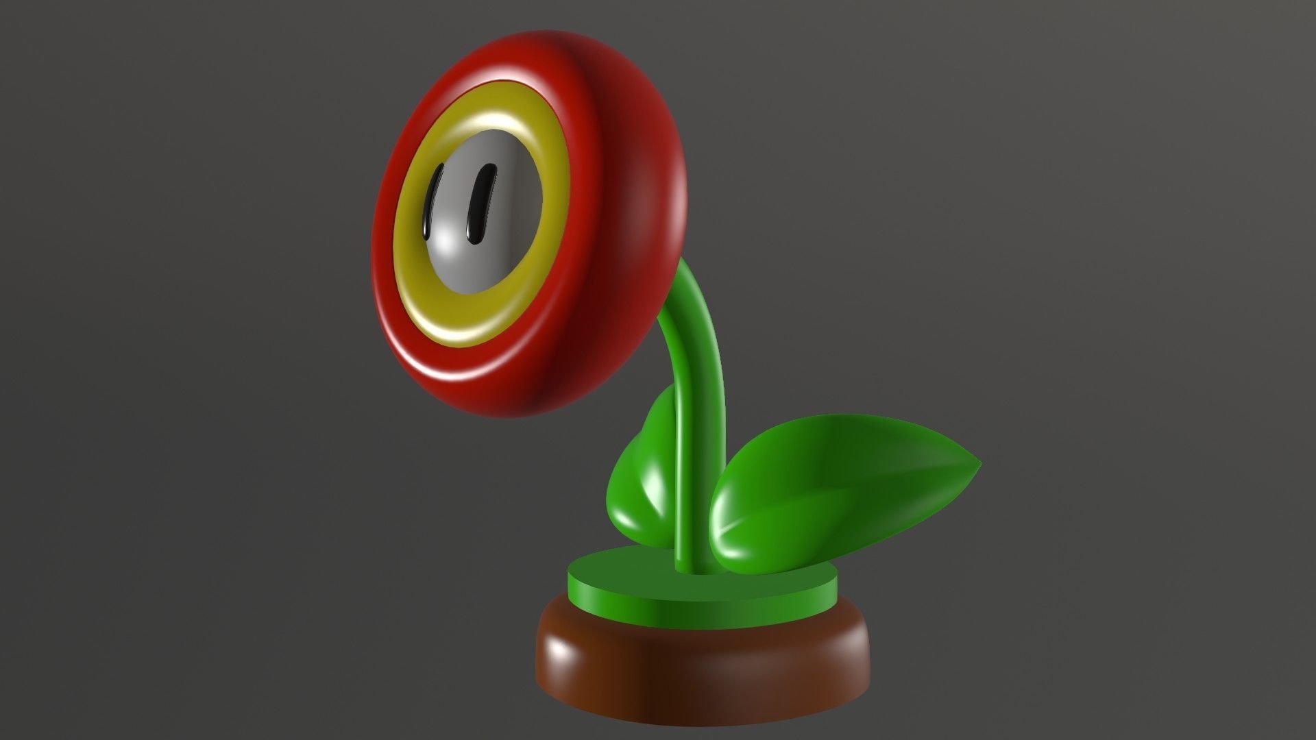 Fire Flower Low-poly 3D model_17