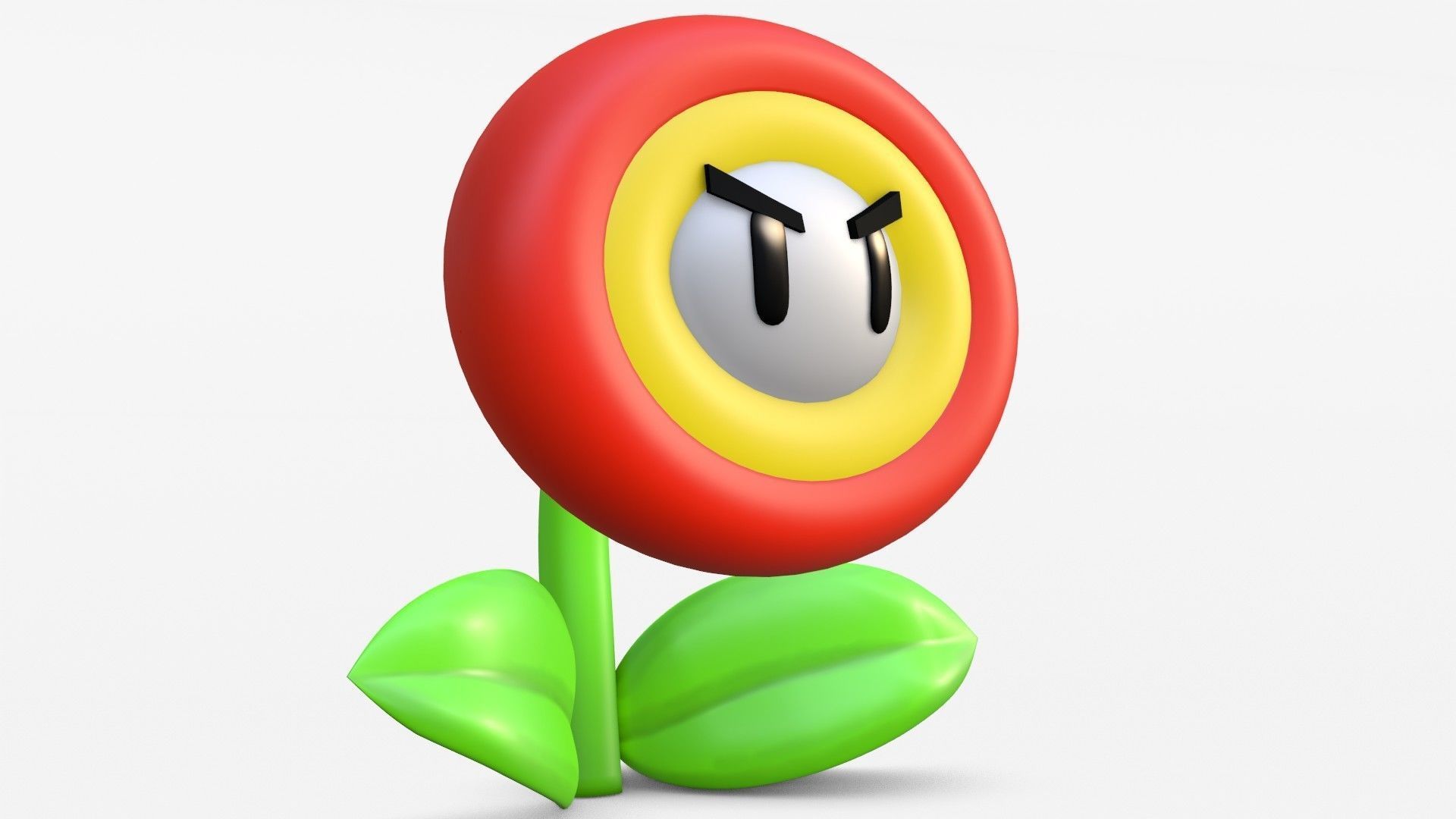 Fire Flower Low-poly 3D model_10