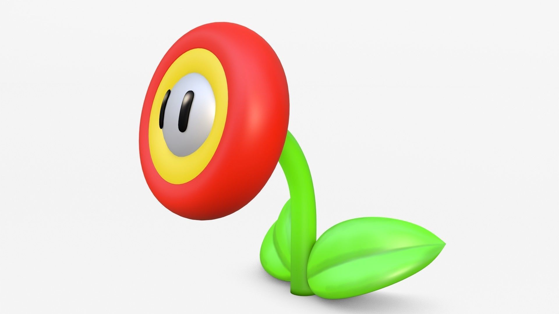 Fire Flower Low-poly 3D model_5