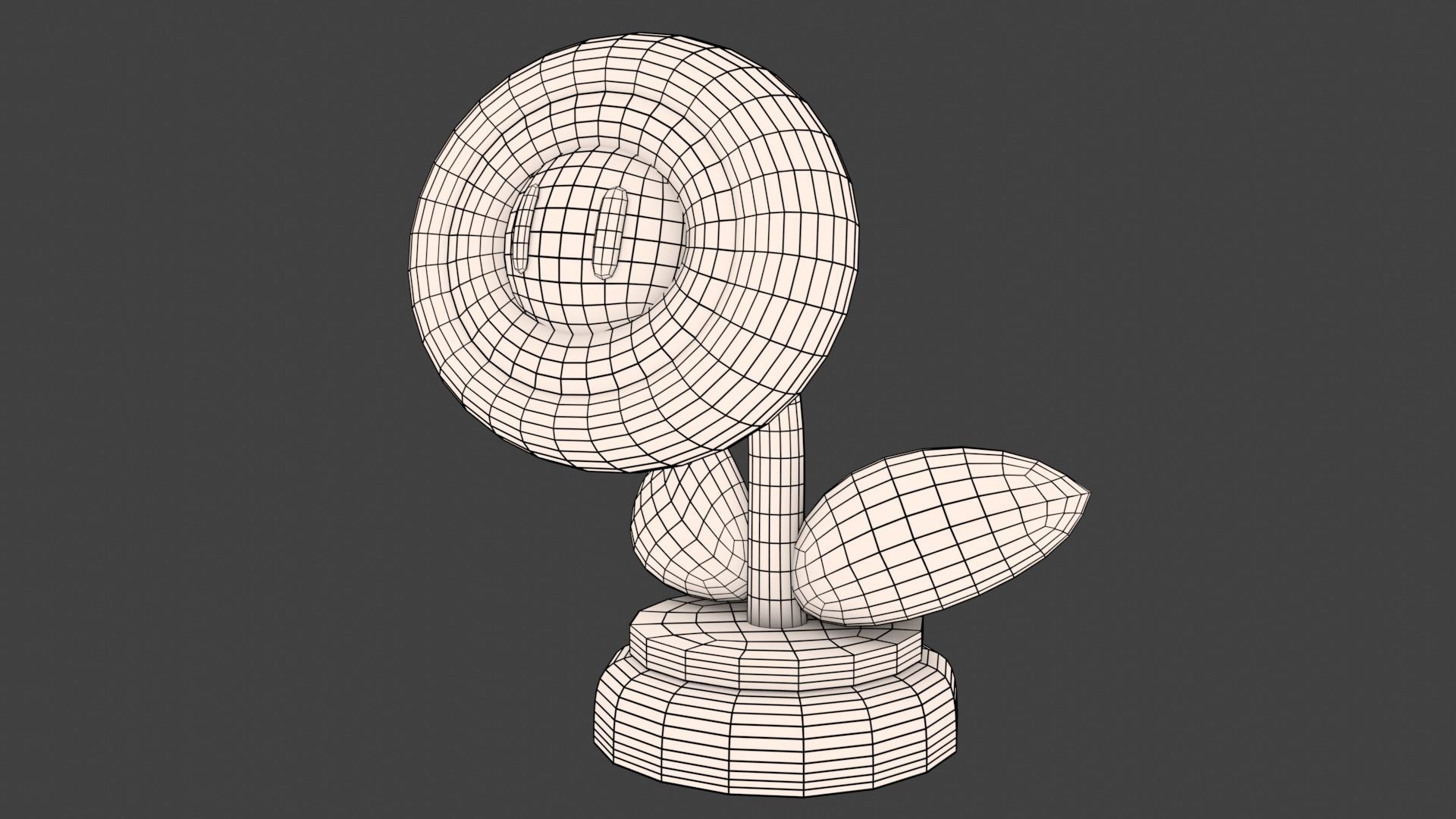 Fire Flower Low-poly 3D model_14