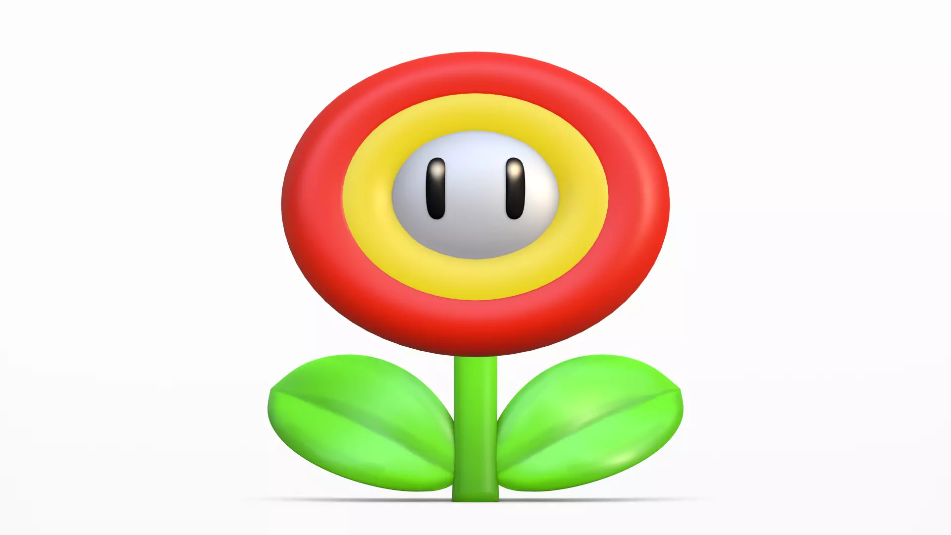 Fire Flower Low-poly 3D model_0