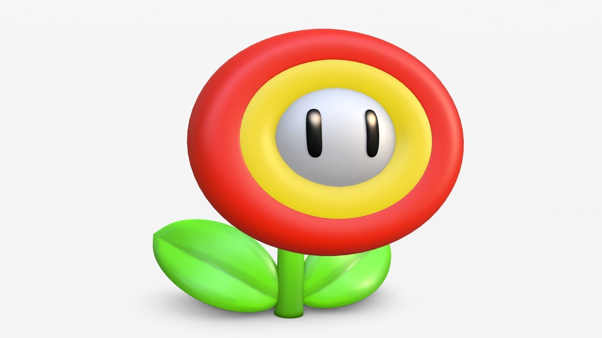 Fire Flower Low-poly 3D model_1