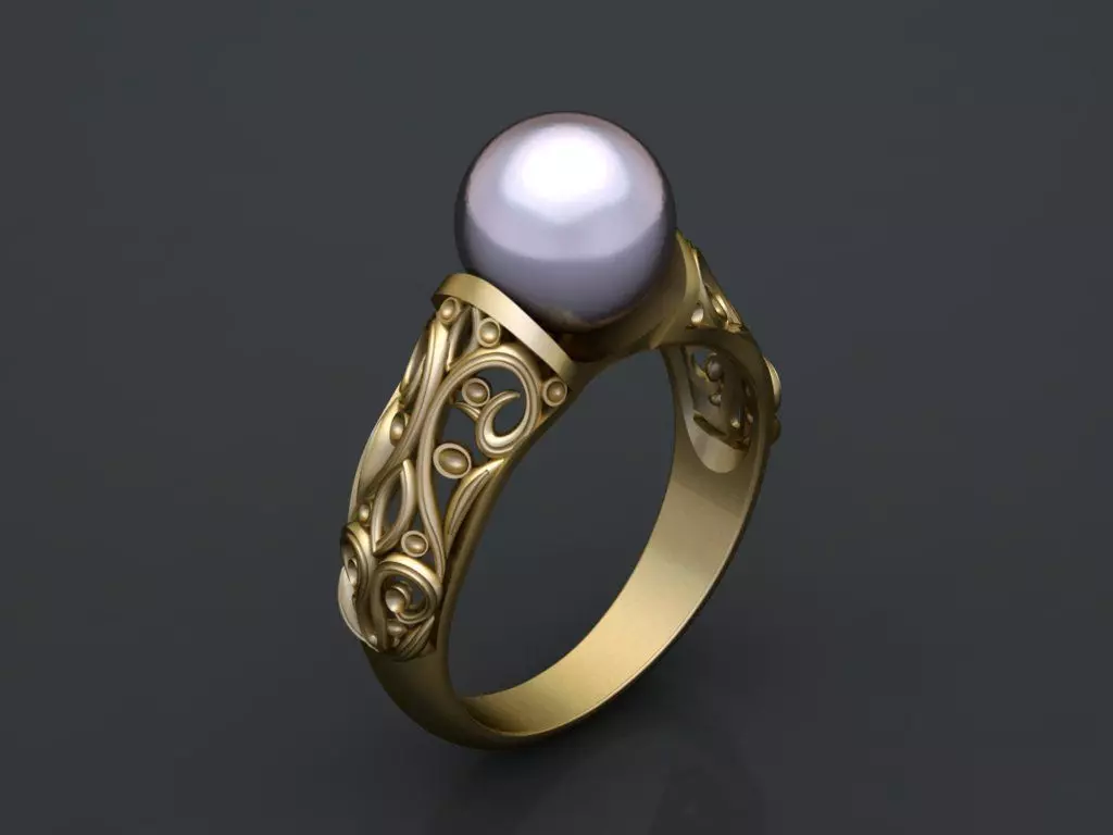 Ancient Pearl Ring Free 3D print model