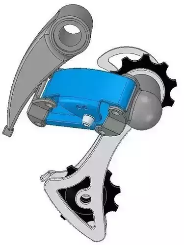 Derailleur robotic arm with clamp