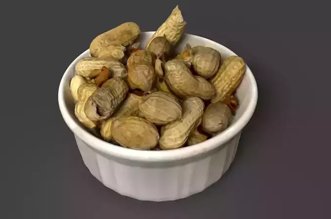 Bowl of peanuts Free 3D model