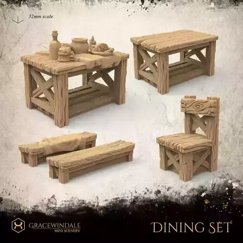 Dining Set II 3D print model