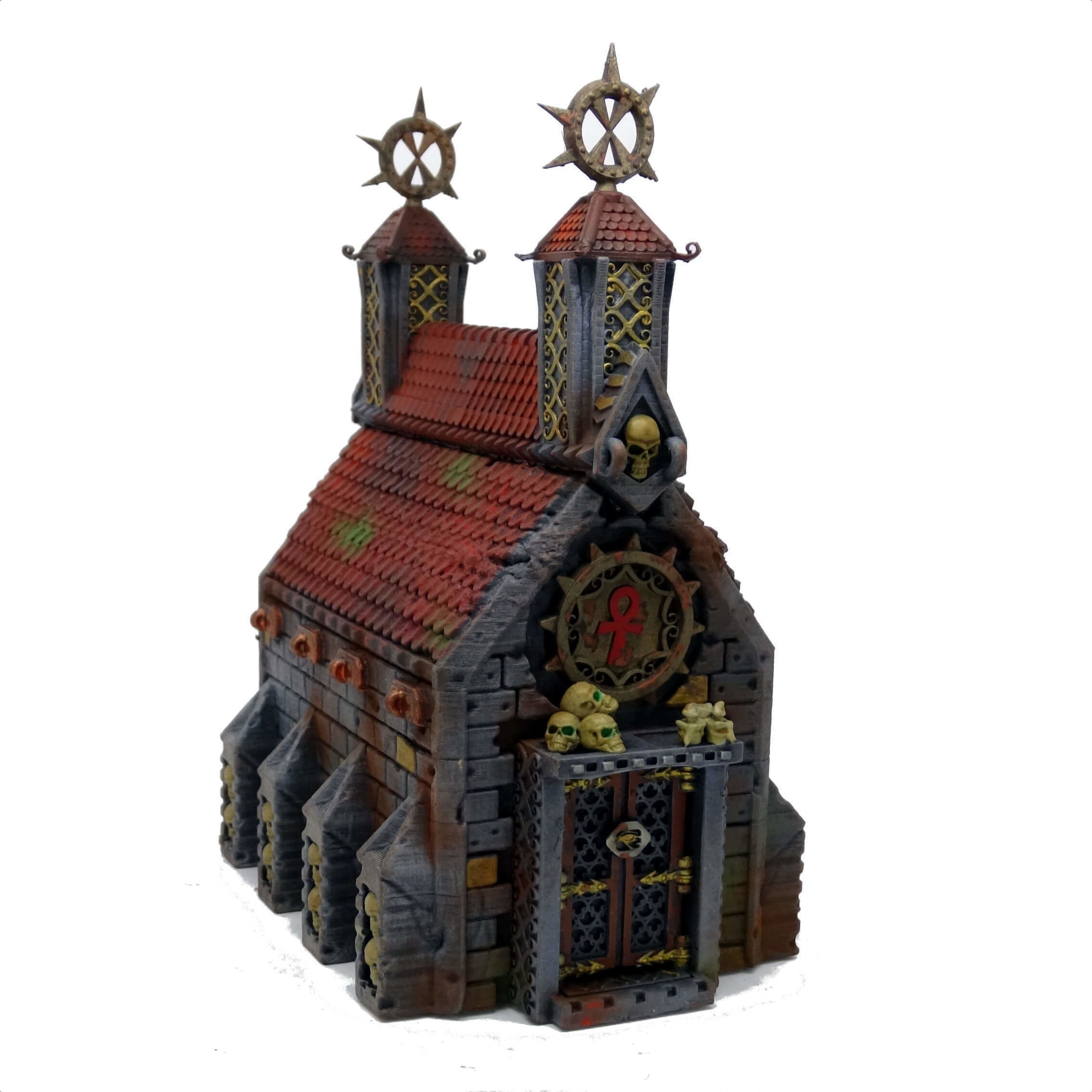 Modular Graveyard Walls Crypts Tombs Churches and Accessories 3D print model_8