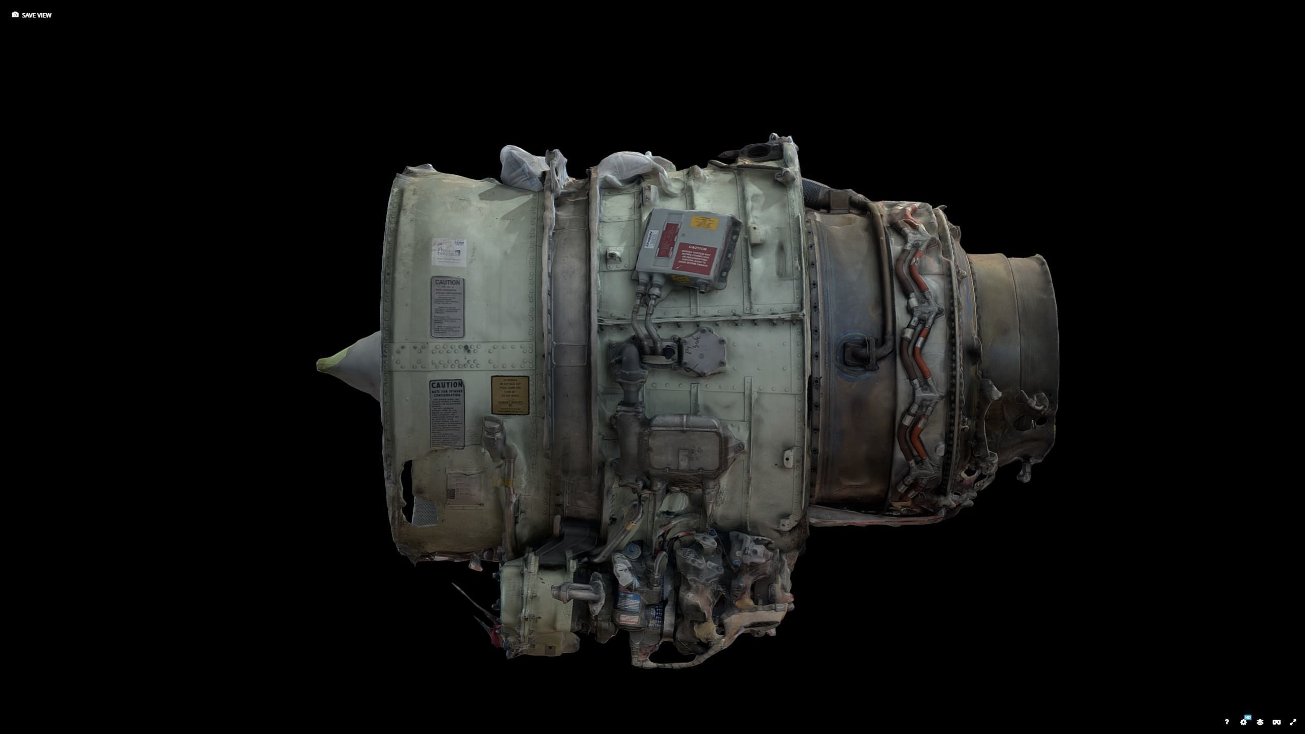 Jet Turbine Engine Photogrammetry Scan 3D model_4