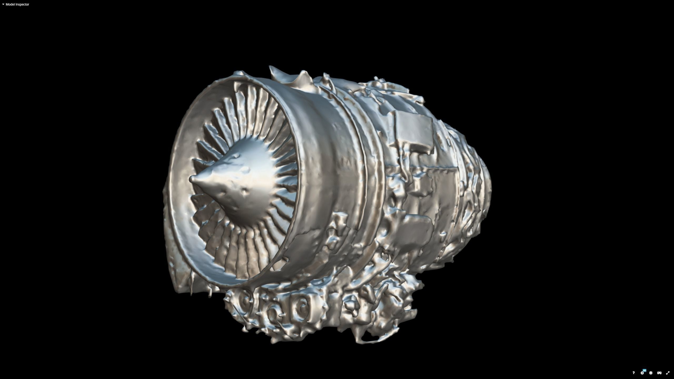 Jet Turbine Engine Photogrammetry Scan 3D model_16