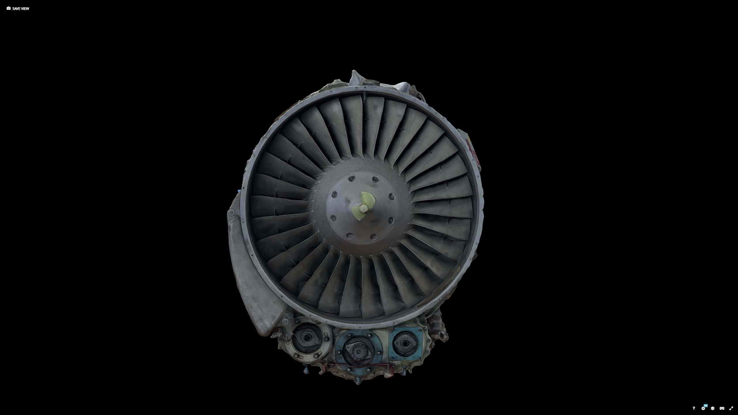 Jet Turbine Engine Photogrammetry Scan 3D model_5