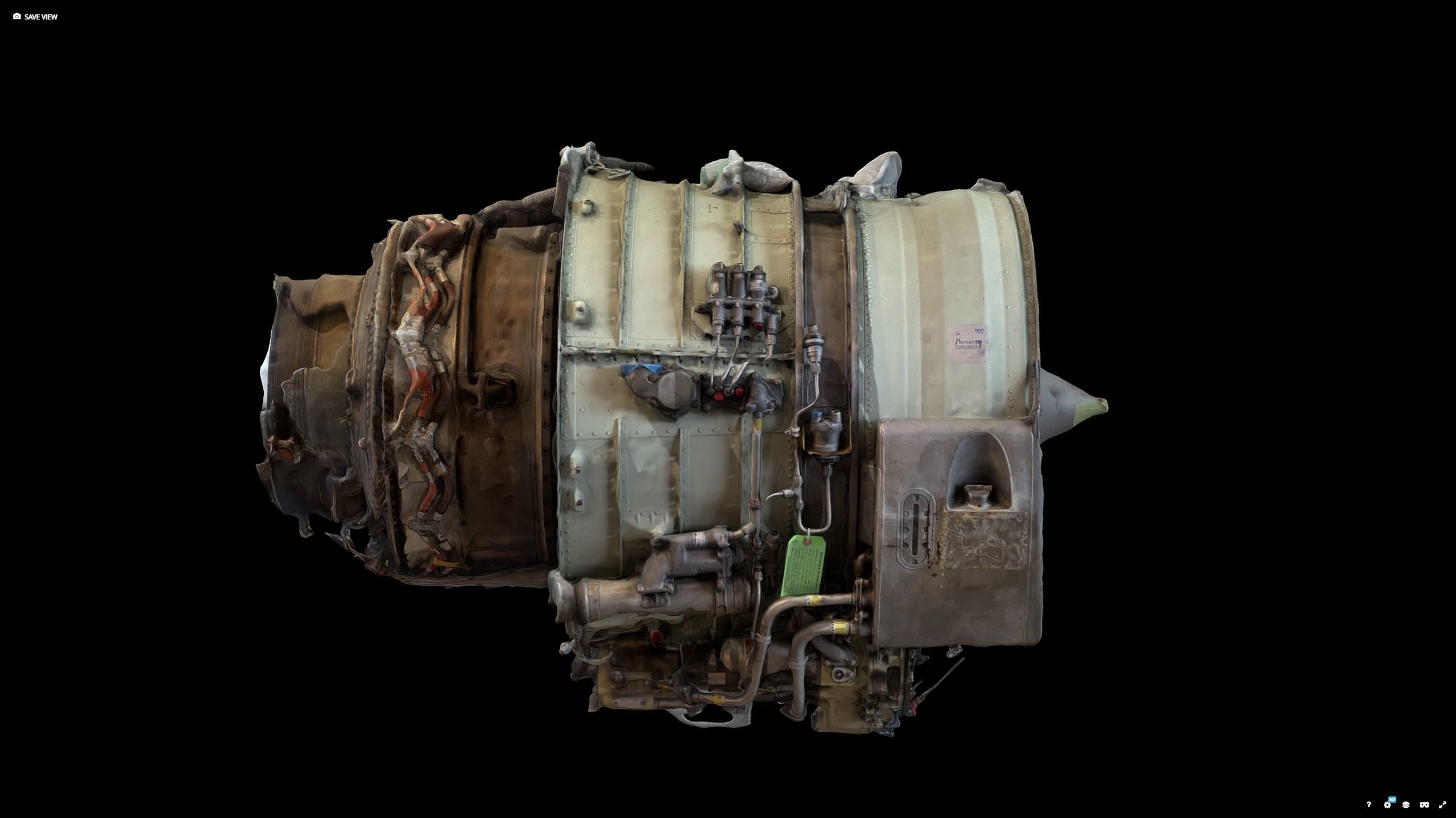 Jet Turbine Engine Photogrammetry Scan 3D model_3