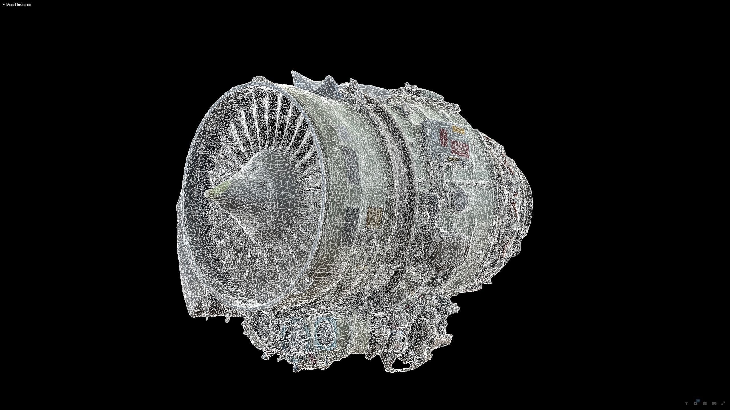 Jet Turbine Engine Photogrammetry Scan 3D model_15