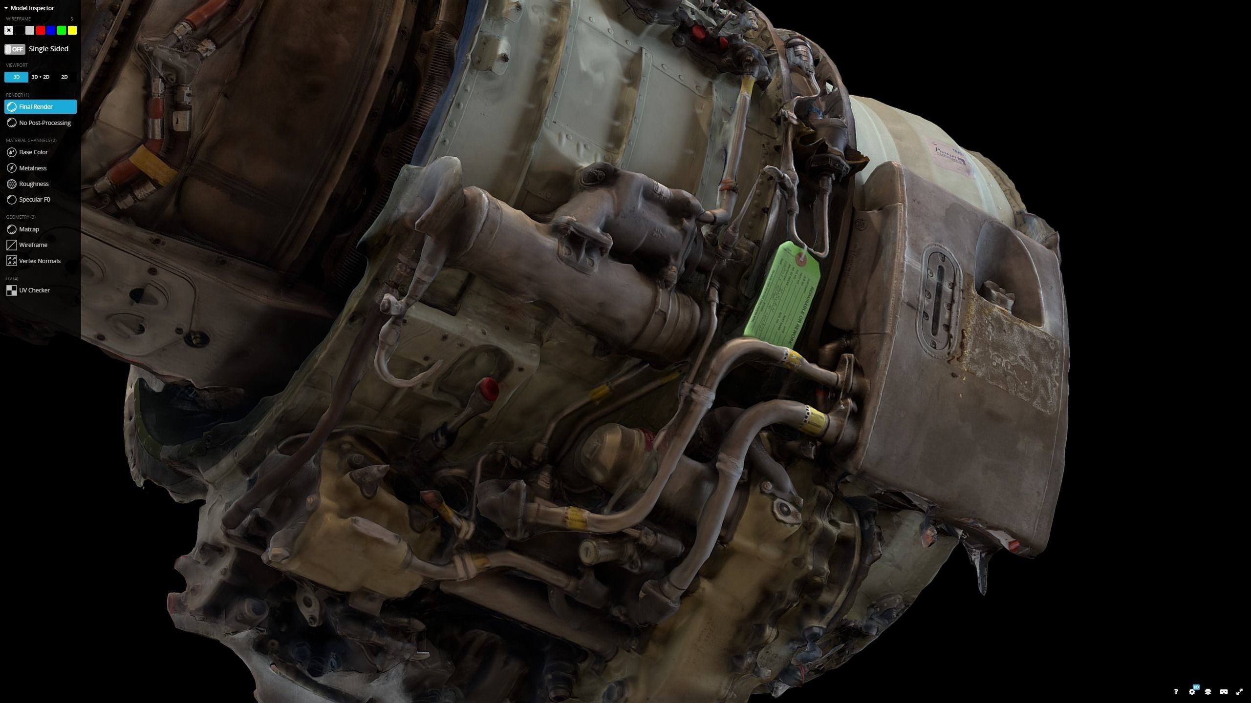 Jet Turbine Engine Photogrammetry Scan 3D model_7