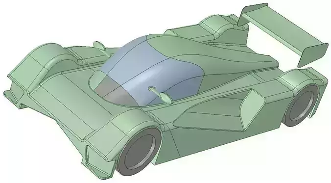 Racing car for CFD training Free 3D model