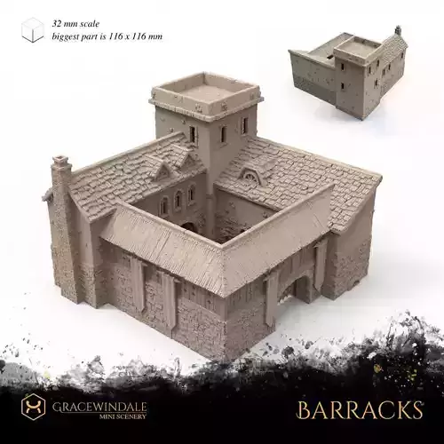 Barracks 3D print model