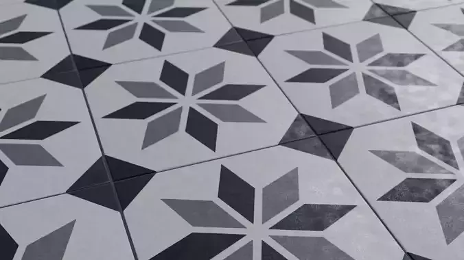 Bathroom Floor Tile 3D Model