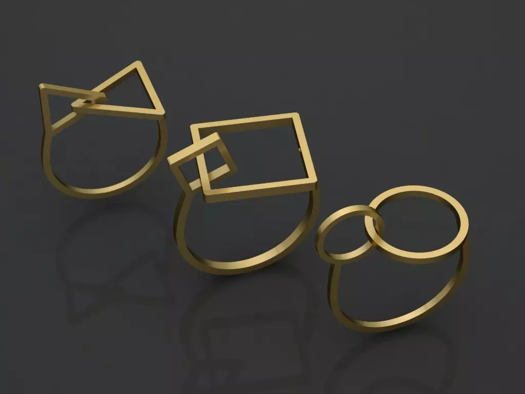 Minimal Geometric ring Free 3D print model