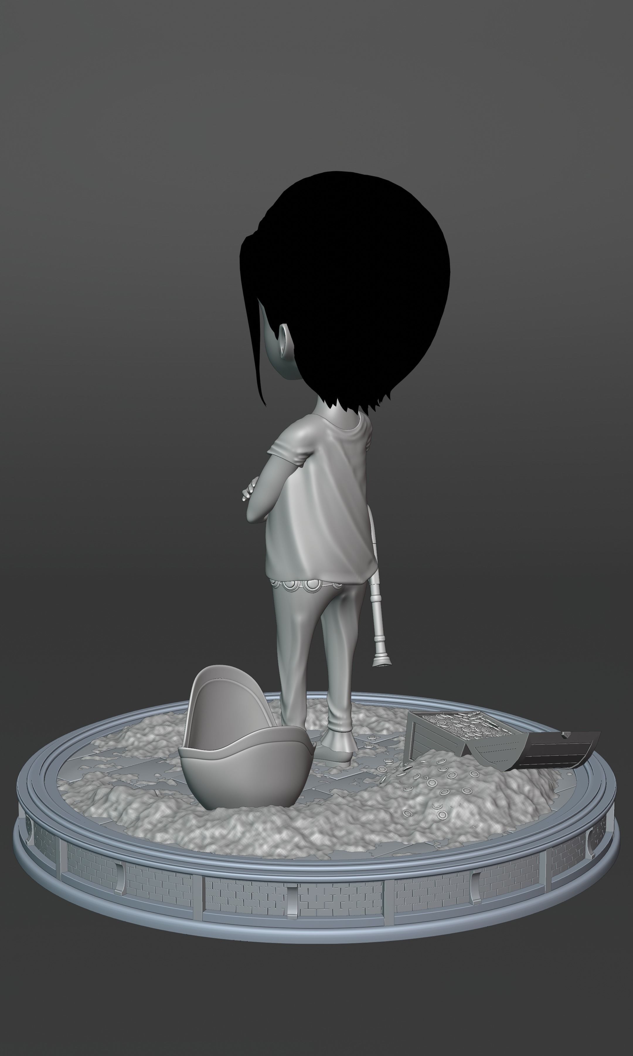 CROCODILE KID VERSION ONE PIECE Low-poly 3D model_12