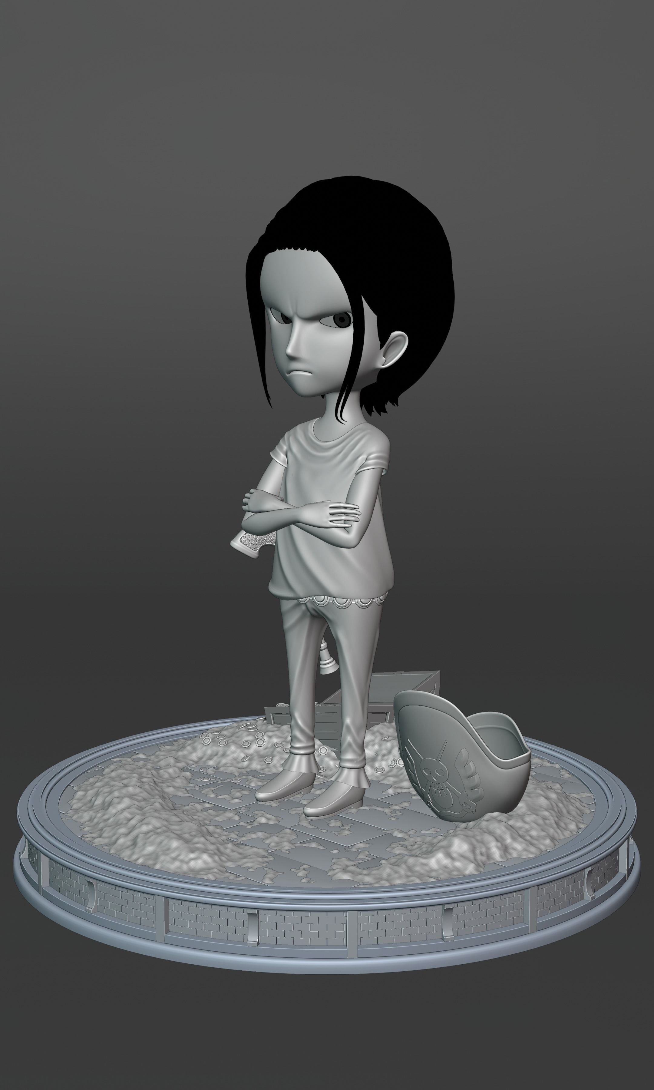CROCODILE KID VERSION ONE PIECE Low-poly 3D model_10