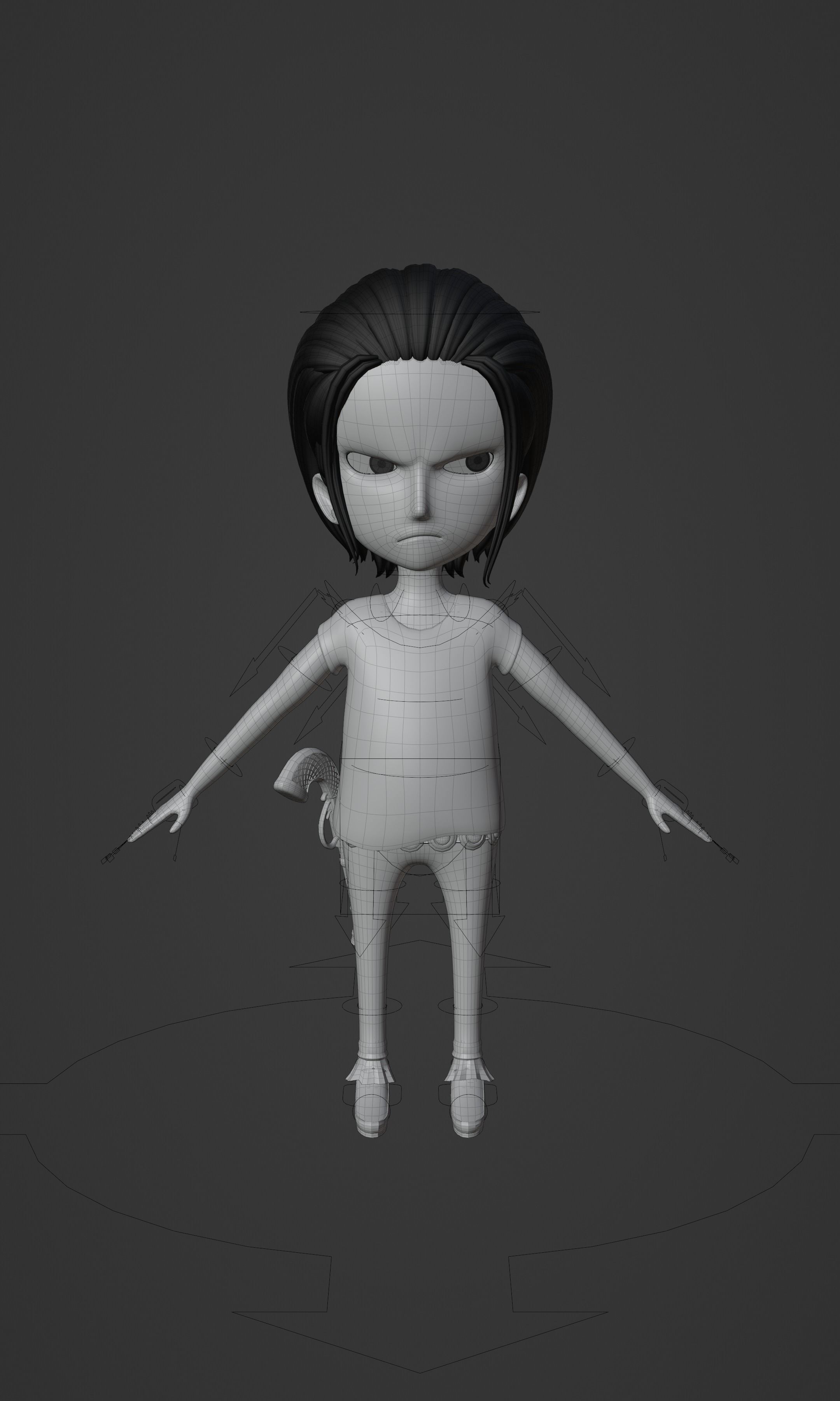 CROCODILE KID VERSION ONE PIECE Low-poly 3D model_33