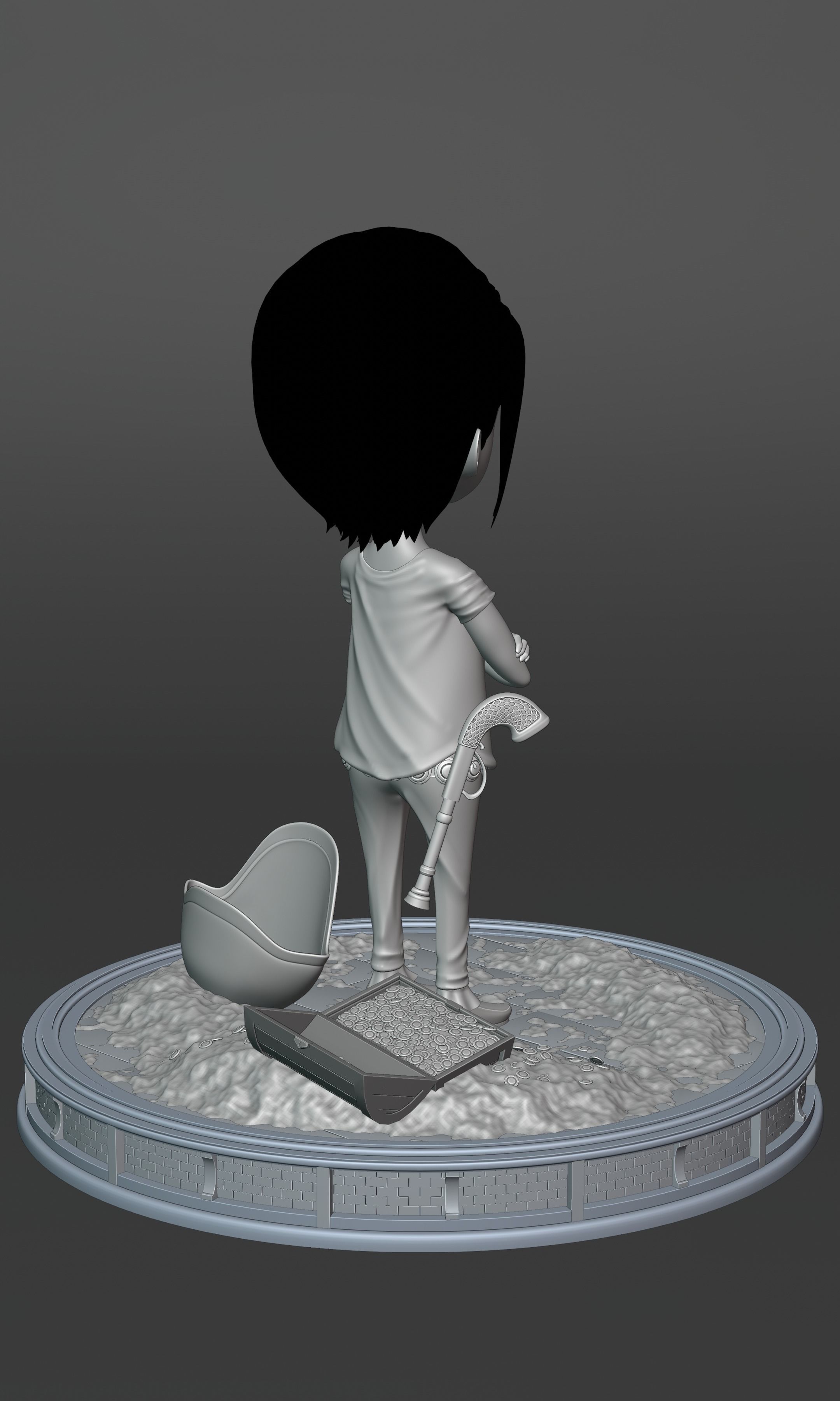 CROCODILE KID VERSION ONE PIECE Low-poly 3D model_15