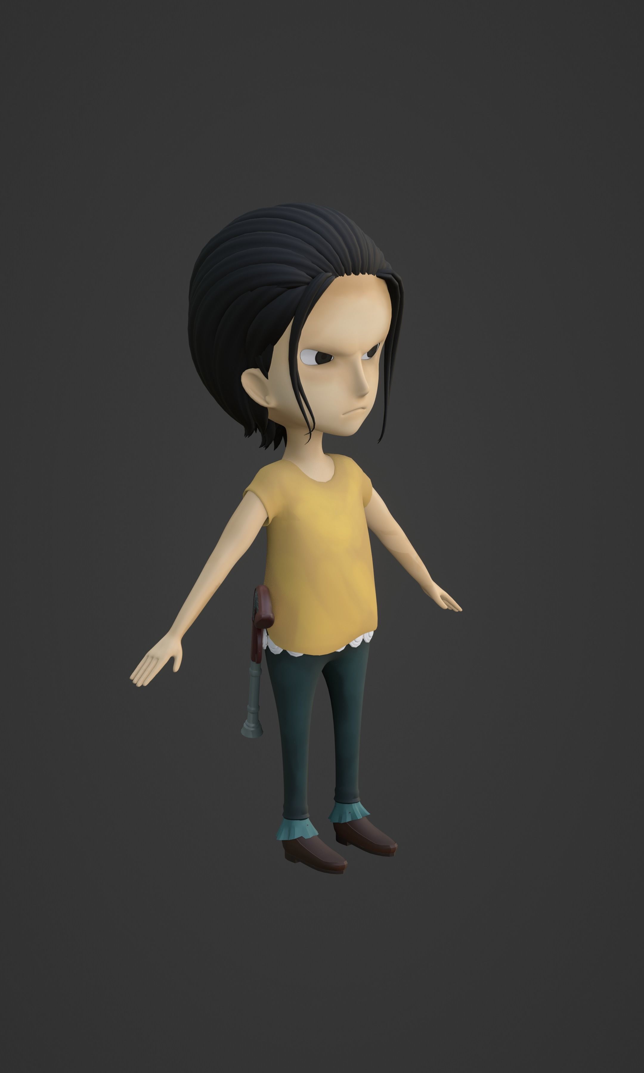 CROCODILE KID VERSION ONE PIECE Low-poly 3D model_48
