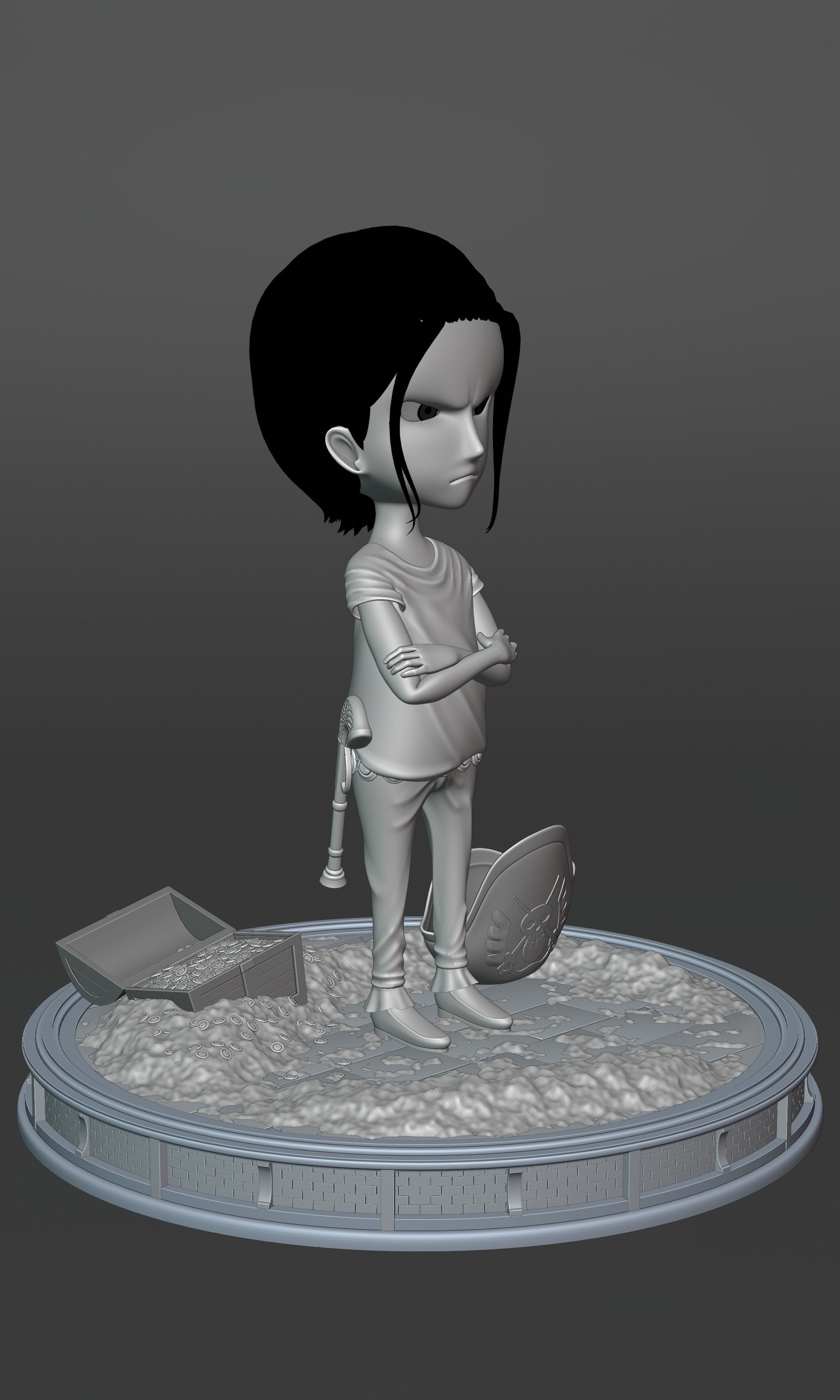 CROCODILE KID VERSION ONE PIECE Low-poly 3D model_17
