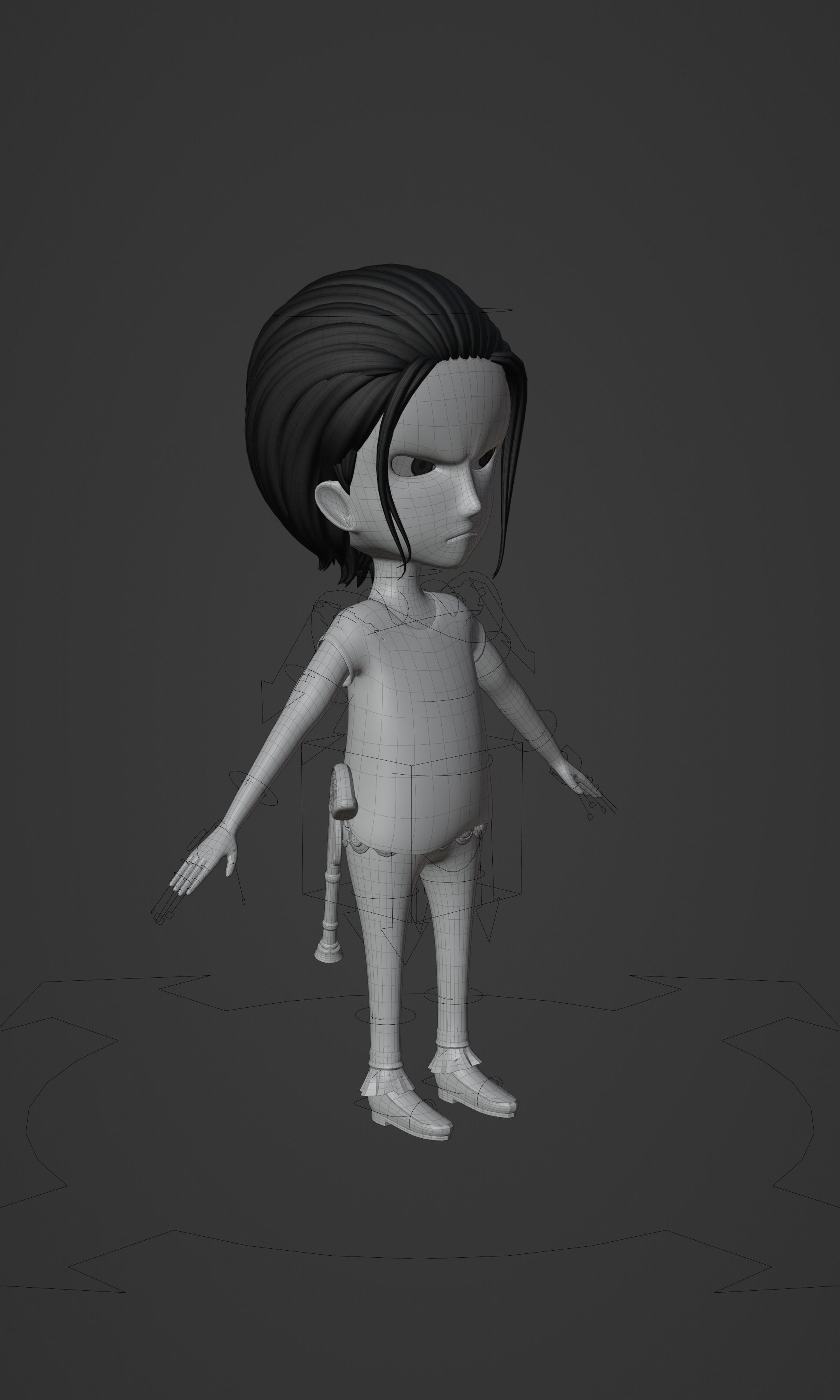 CROCODILE KID VERSION ONE PIECE Low-poly 3D model_40