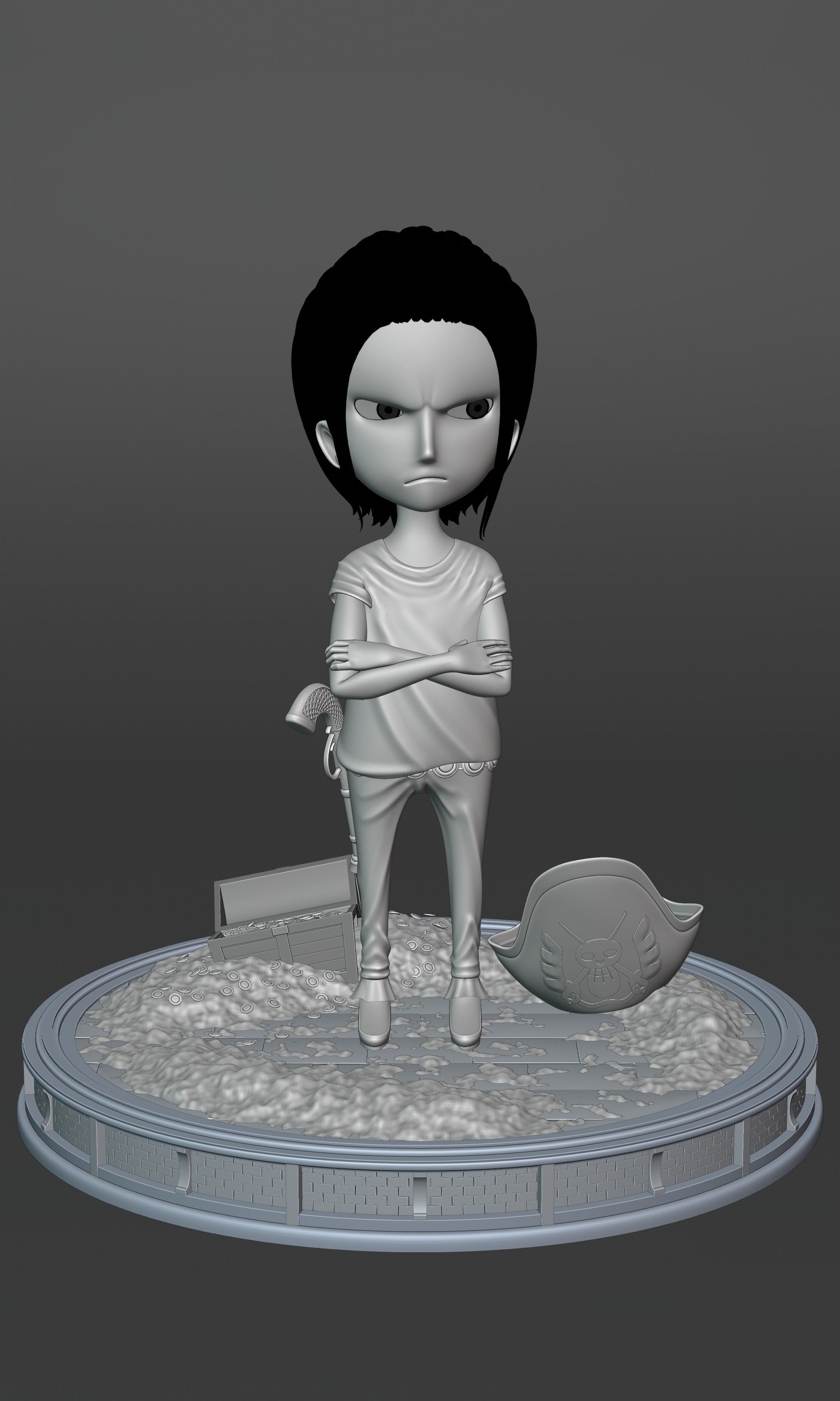 CROCODILE KID VERSION ONE PIECE Low-poly 3D model_9