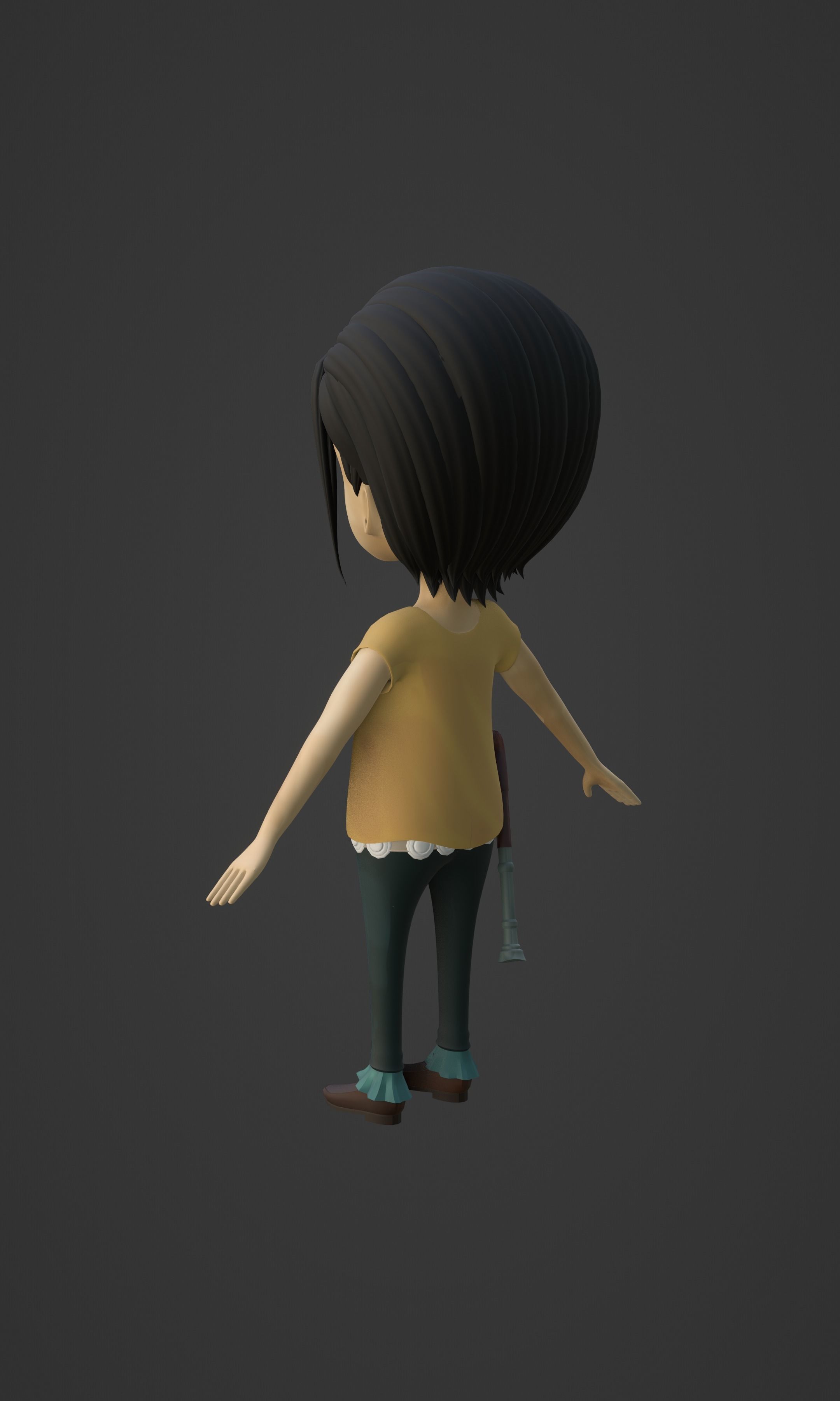 CROCODILE KID VERSION ONE PIECE Low-poly 3D model_44