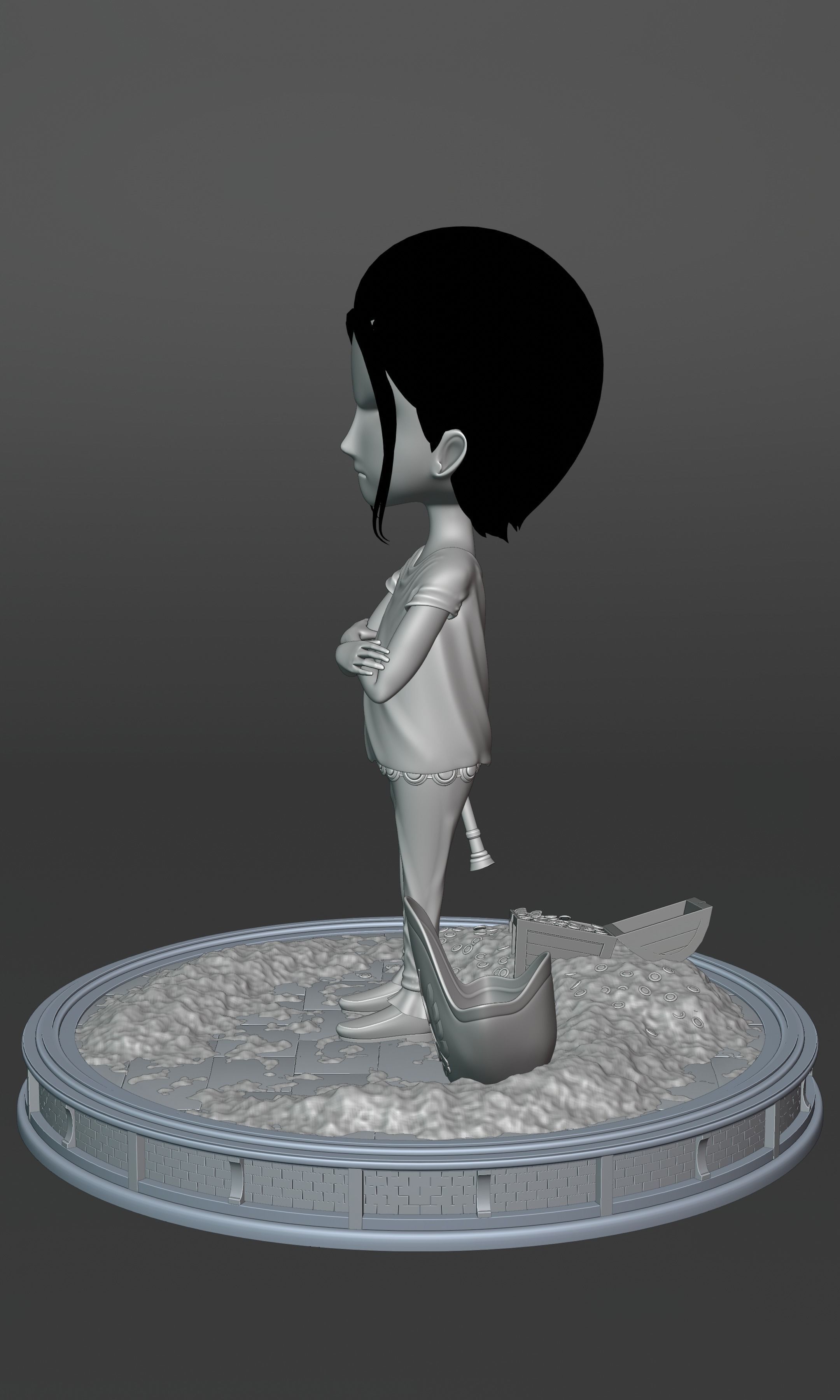 CROCODILE KID VERSION ONE PIECE Low-poly 3D model_11