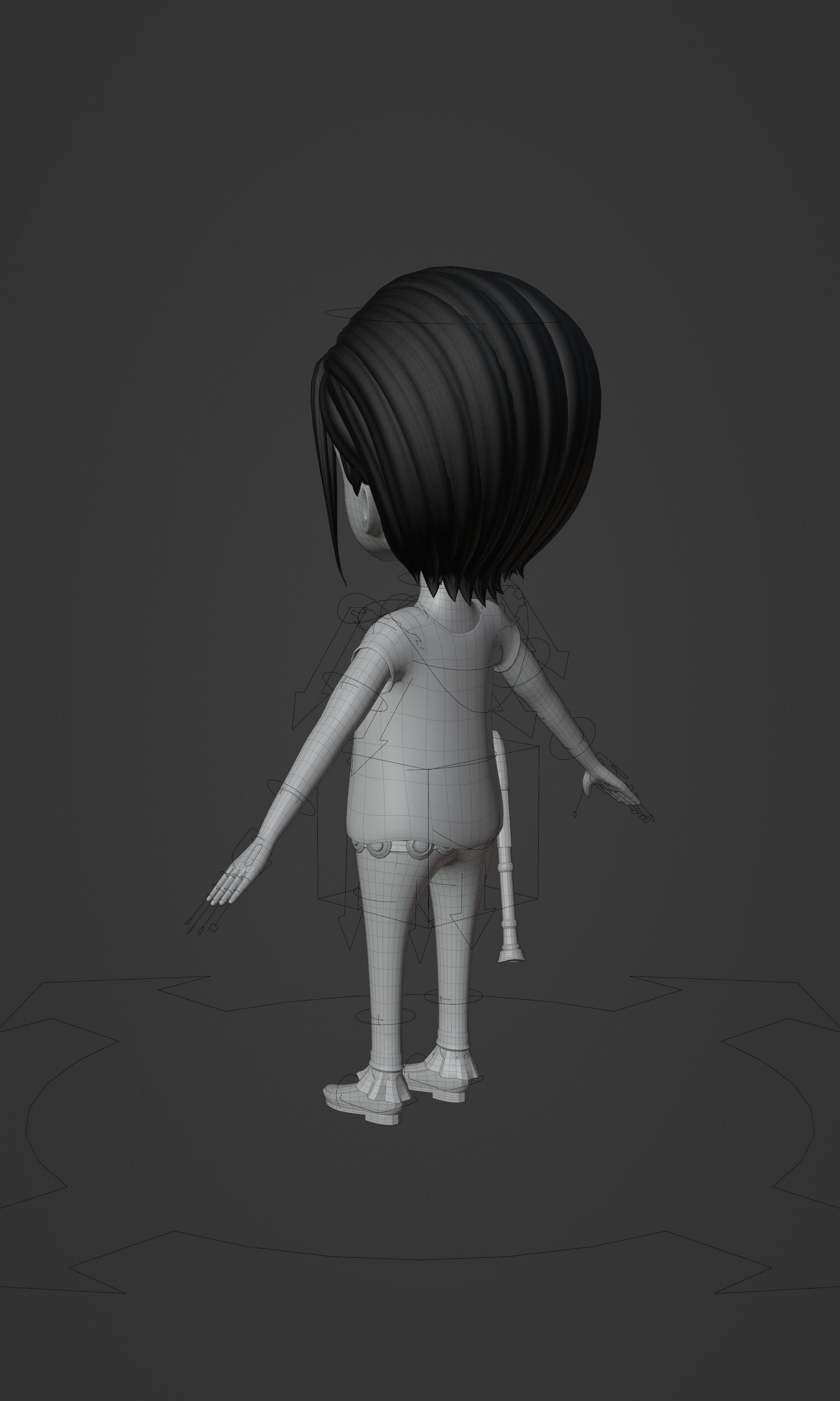 CROCODILE KID VERSION ONE PIECE Low-poly 3D model_36