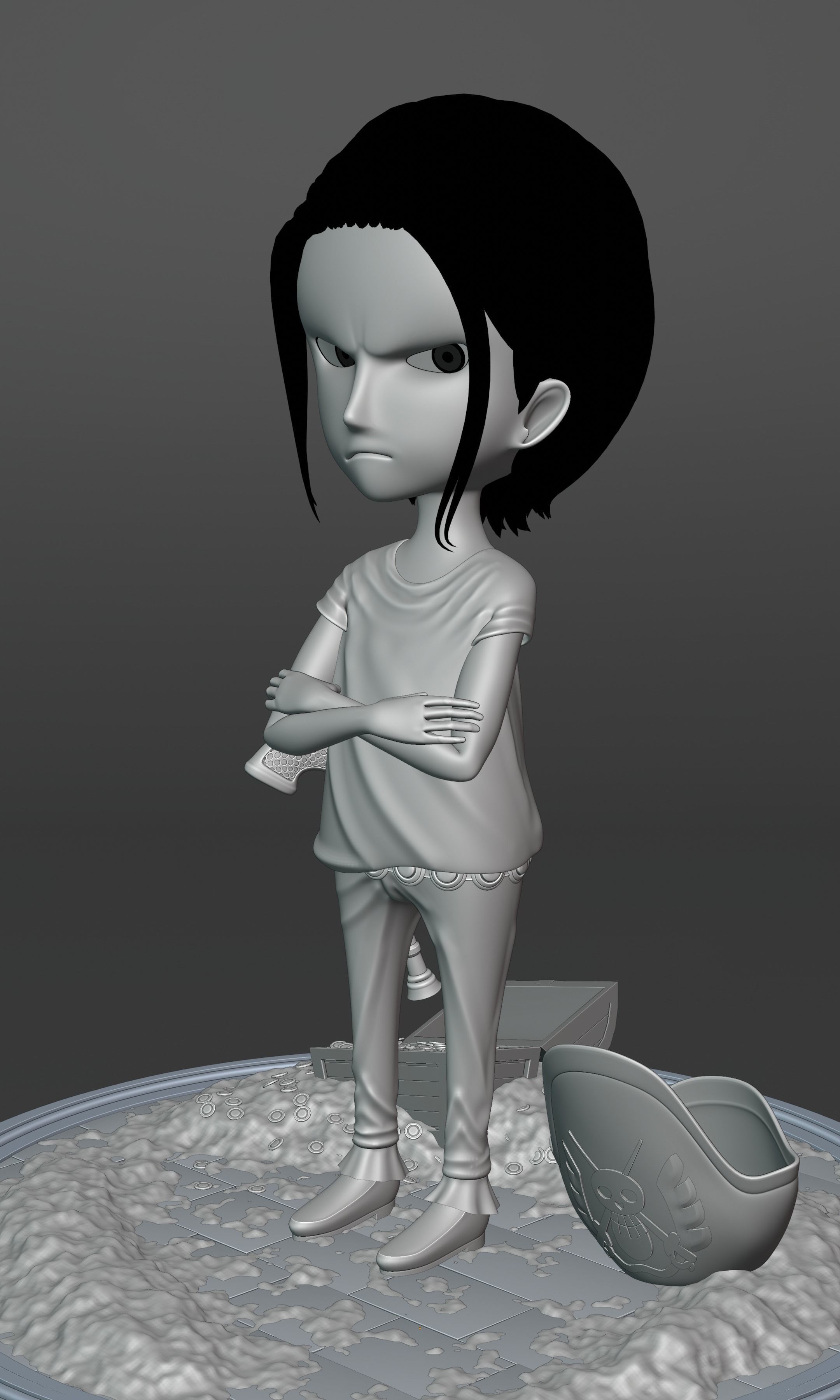 CROCODILE KID VERSION ONE PIECE Low-poly 3D model_19