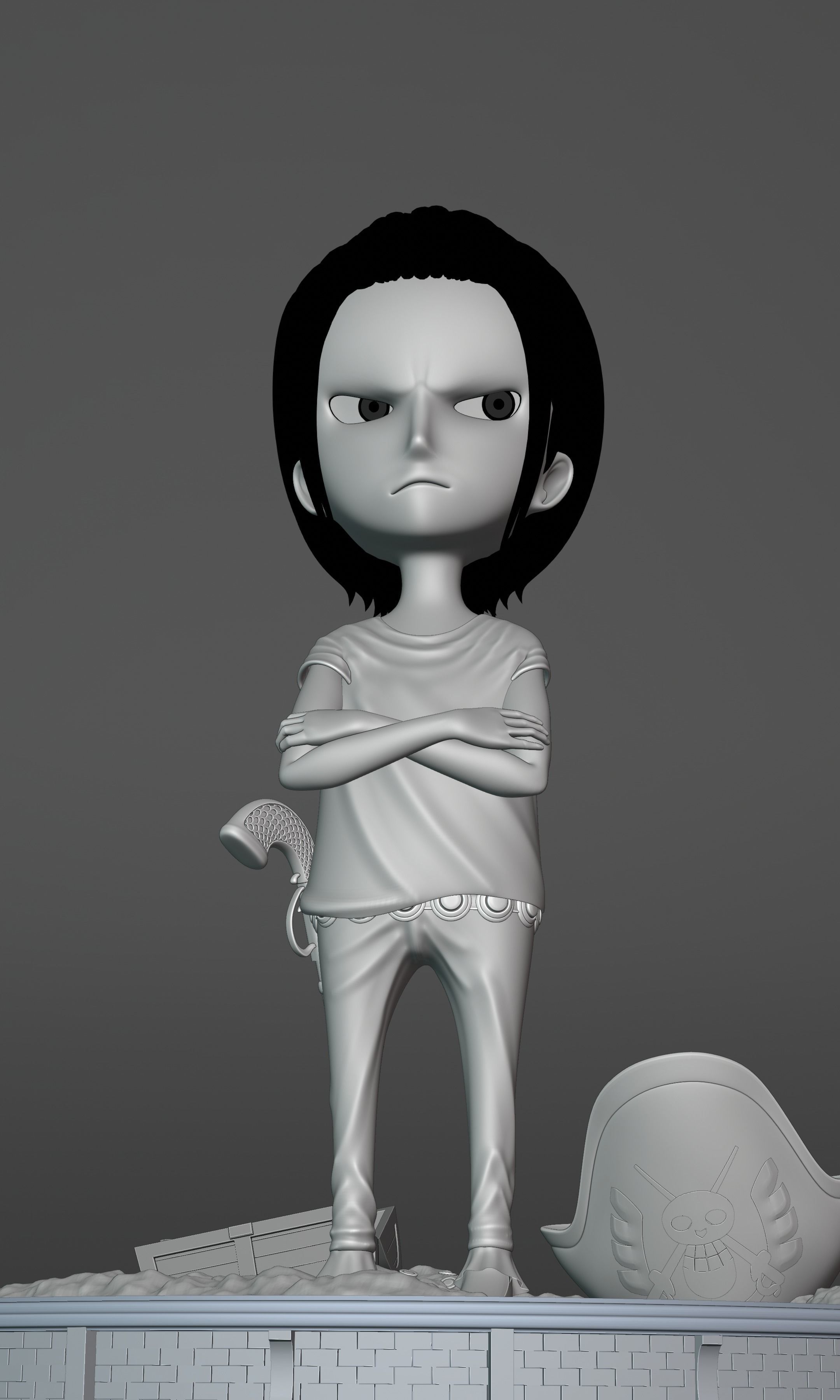 CROCODILE KID VERSION ONE PIECE Low-poly 3D model_23