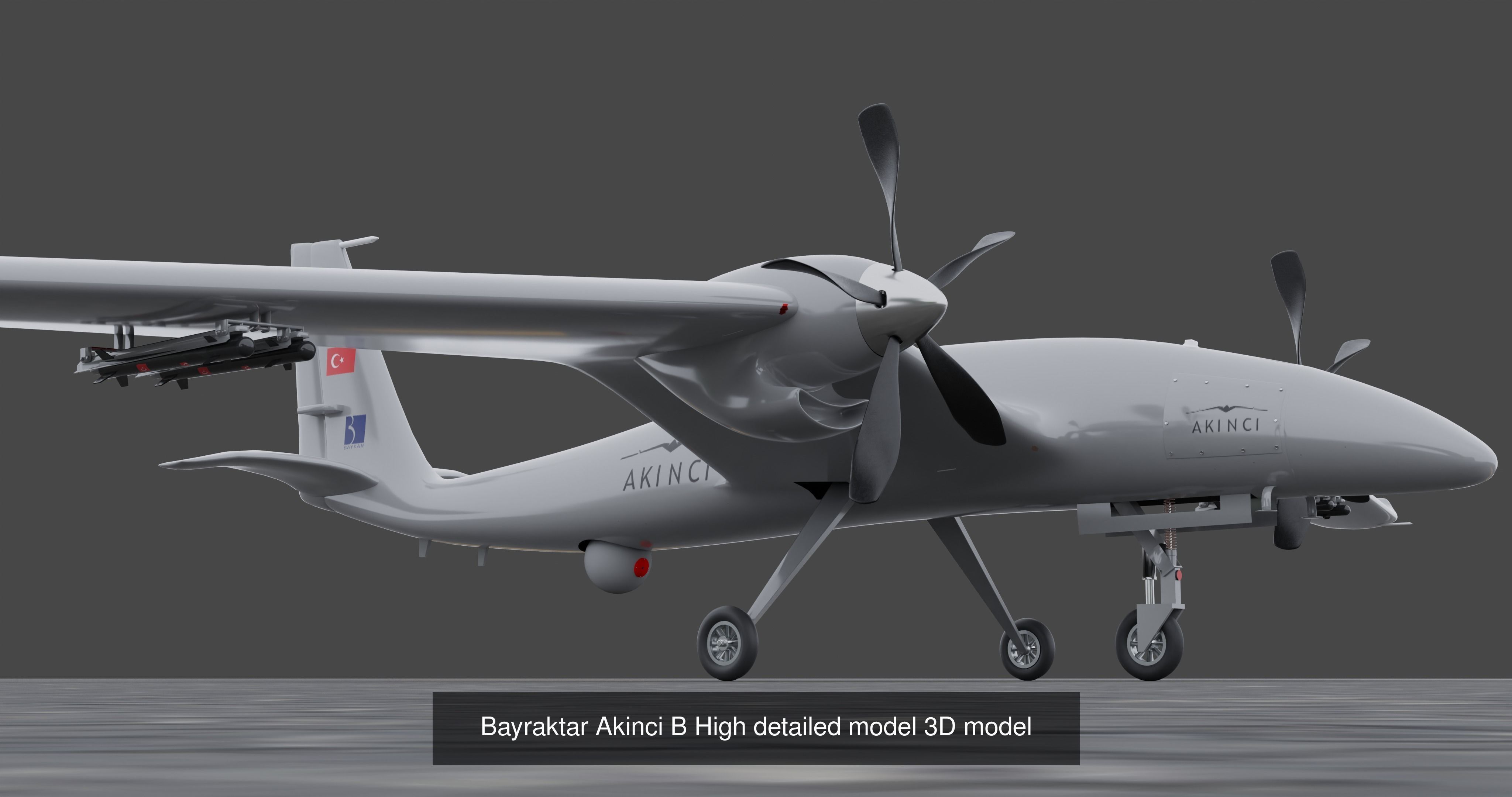 Bayraktar japanese unmanned aerial vehicle 3D Model Collection_4