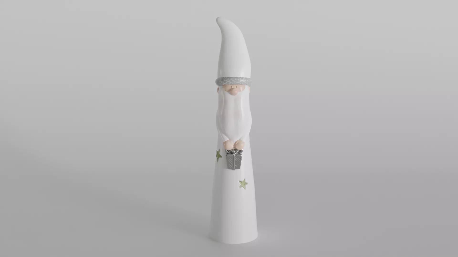 Christmas Decor Santa with Gift and Stars Design 3D print model_0