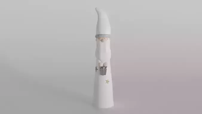 Christmas Decor Santa with Gift and Stars Design 3D print model