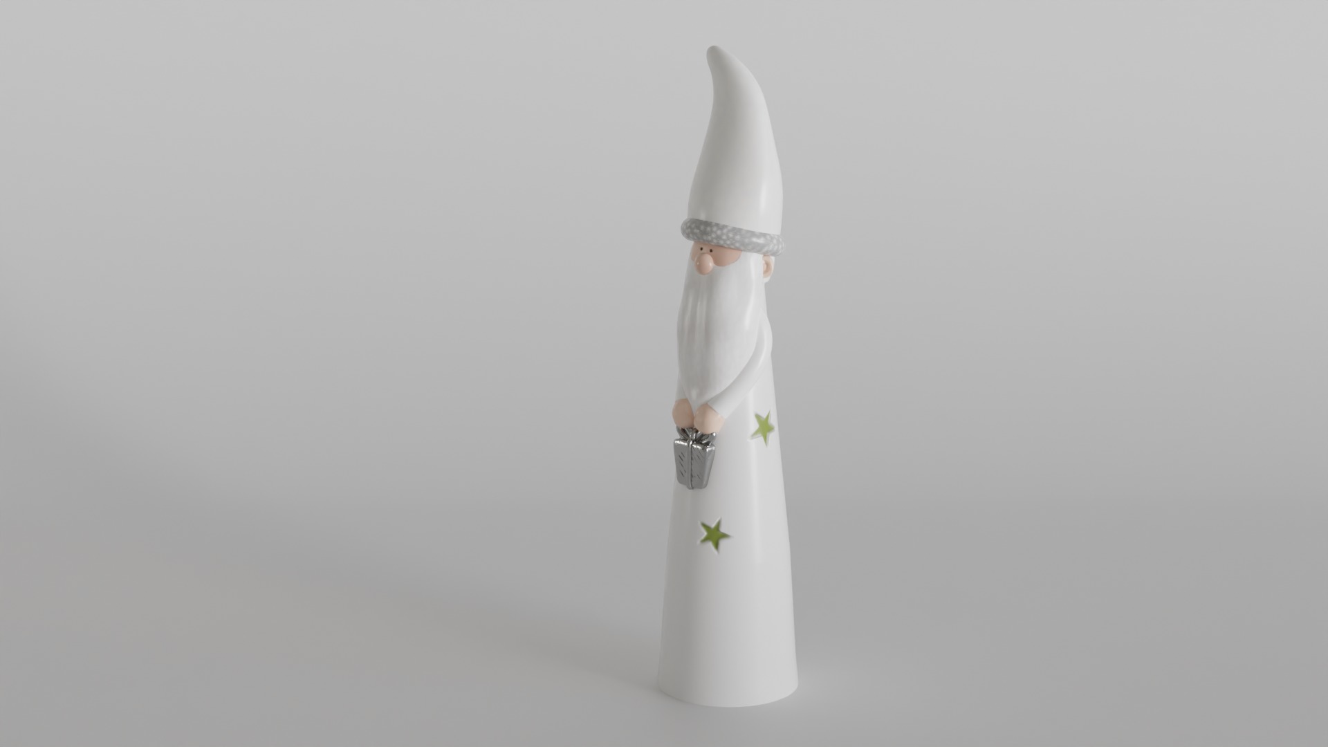 Christmas Decor Santa with Gift and Stars Design 3D print model_7