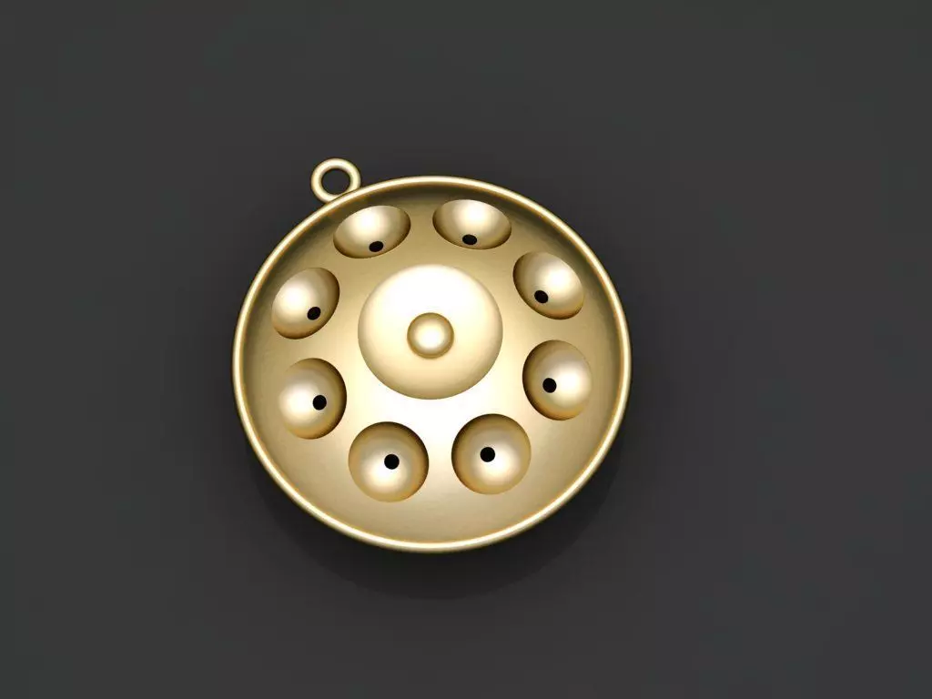 Hang Drum Pendant Free 3D print model