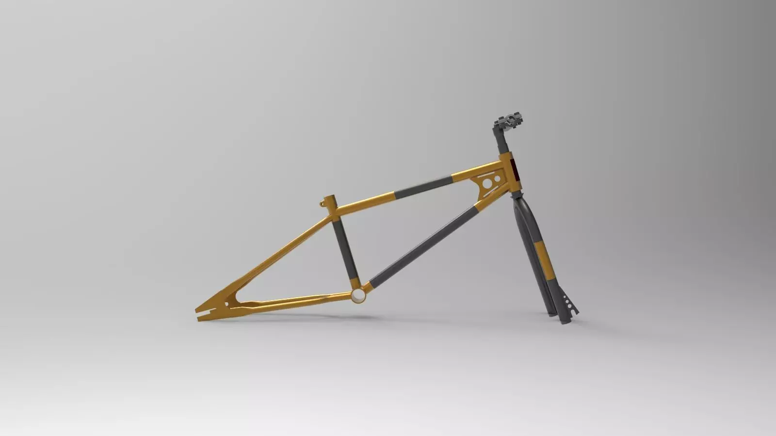 BMX frame bike 3D model_0