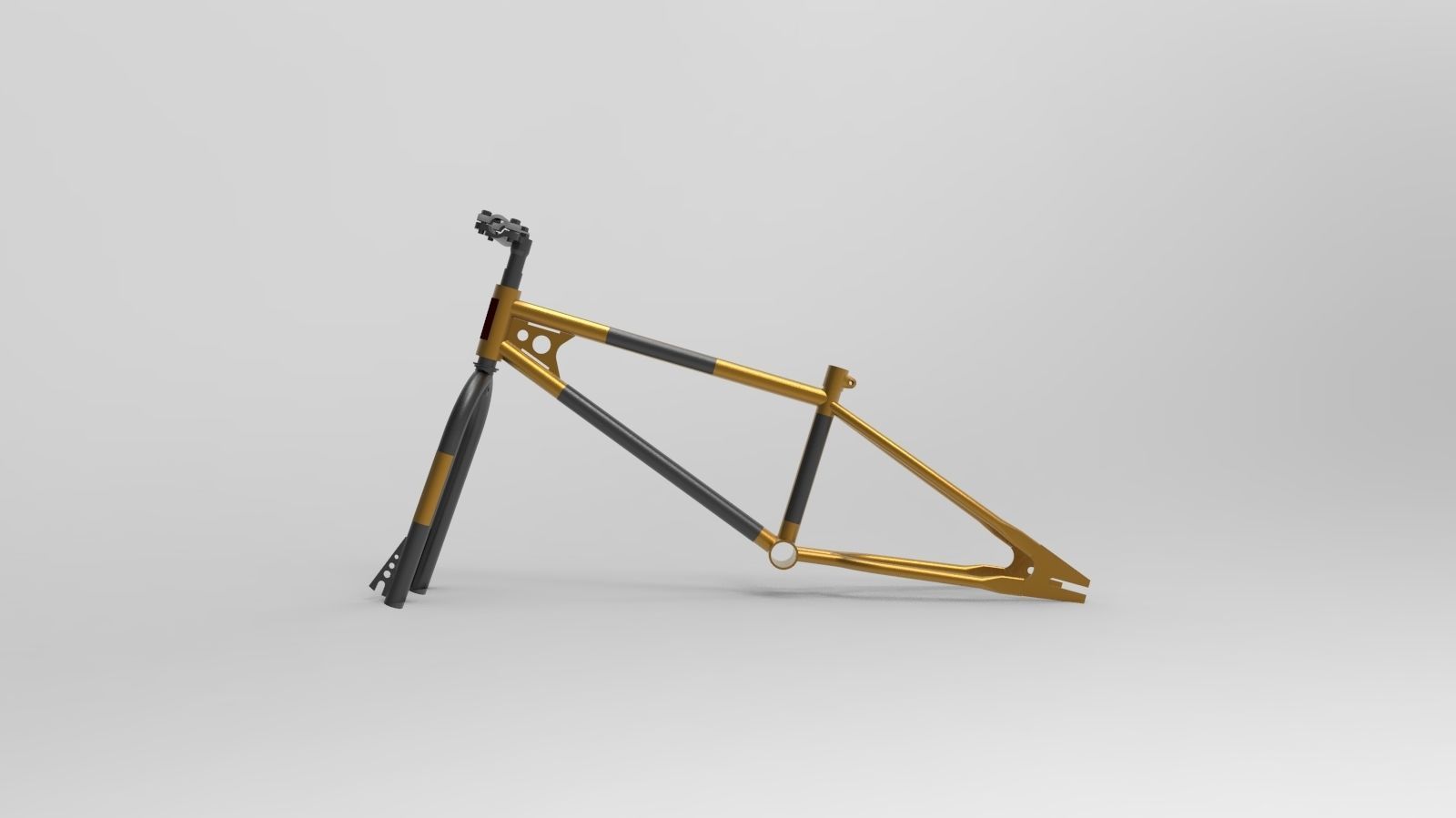 BMX frame bike 3D model_1