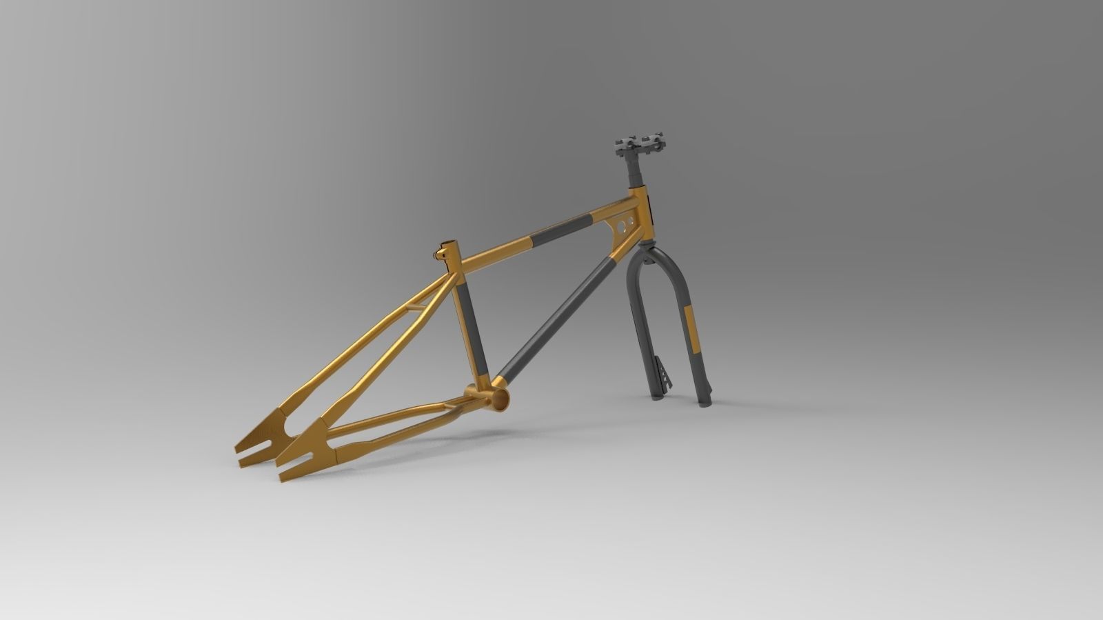 BMX frame bike 3D model_3