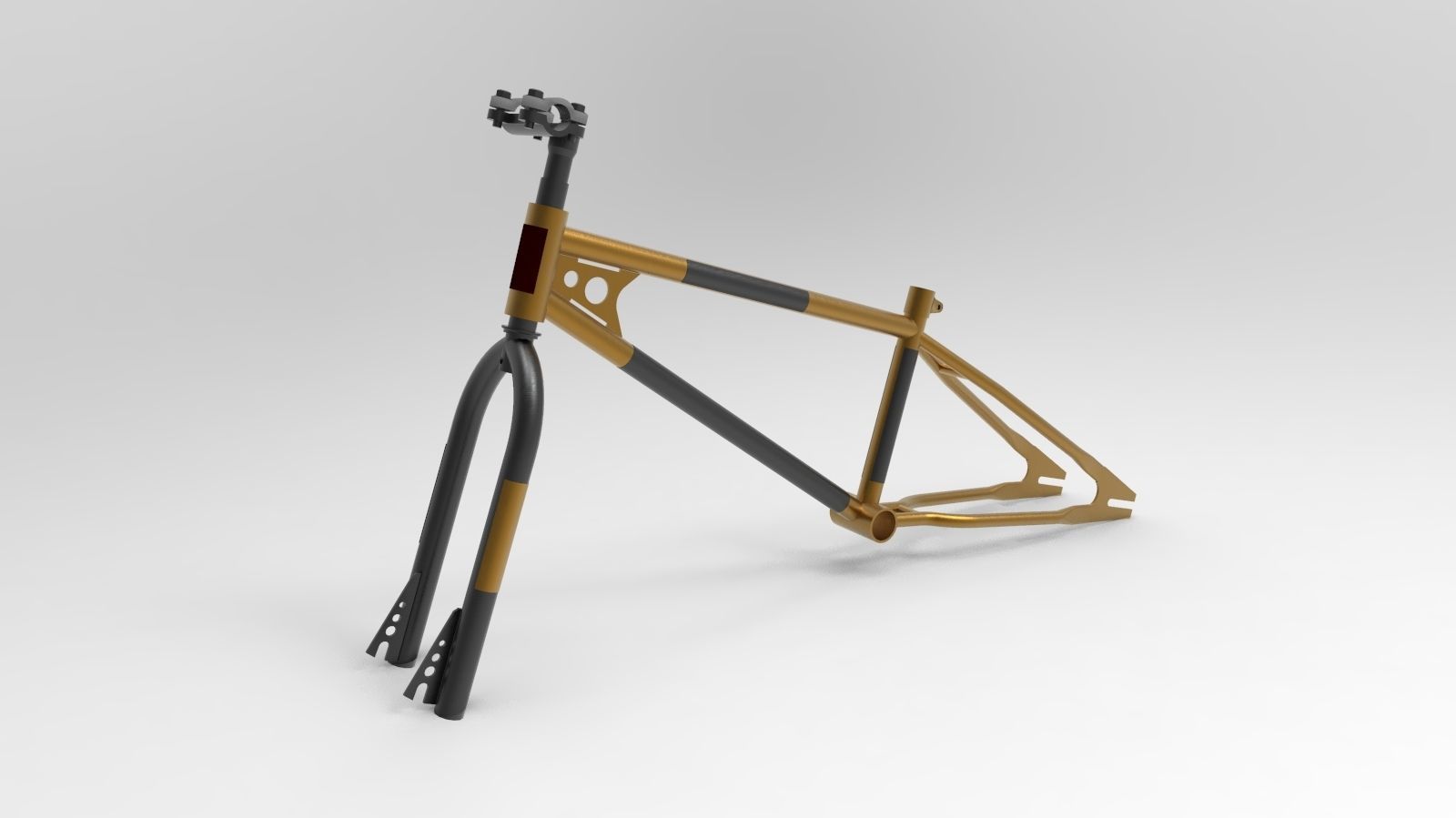 BMX frame bike 3D model_2