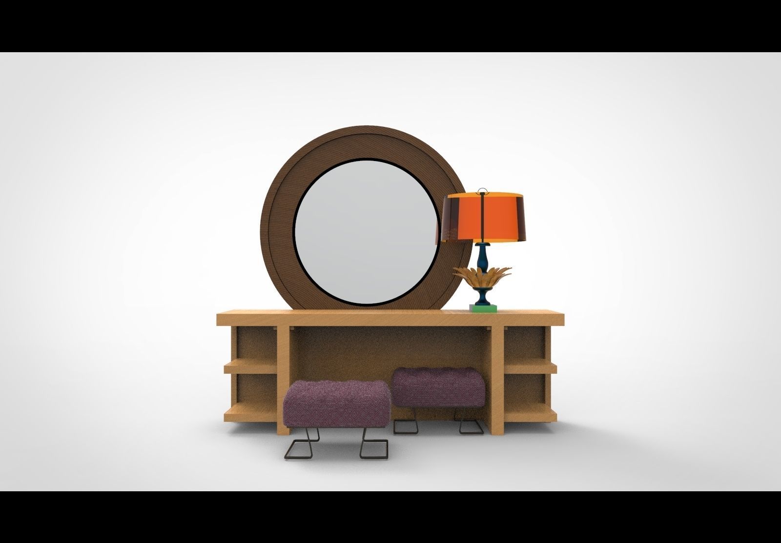 dressing table 3D model_2