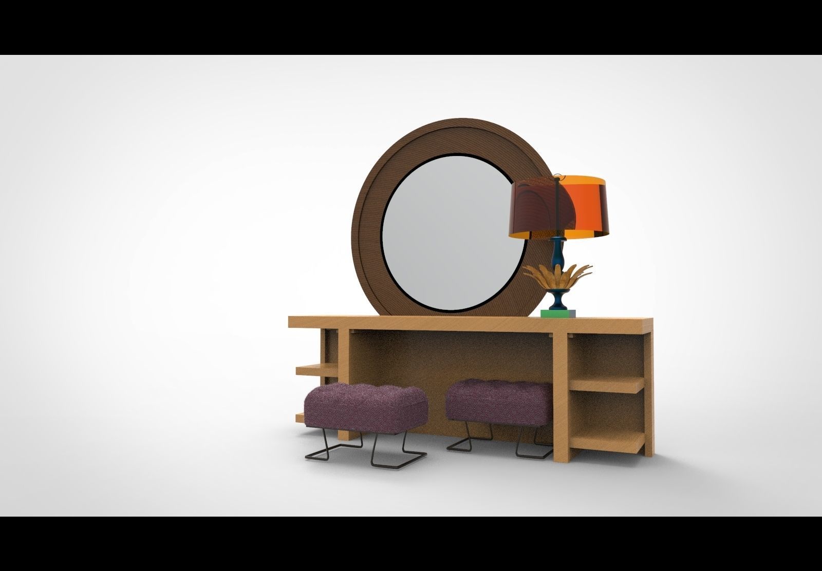 dressing table 3D model_4