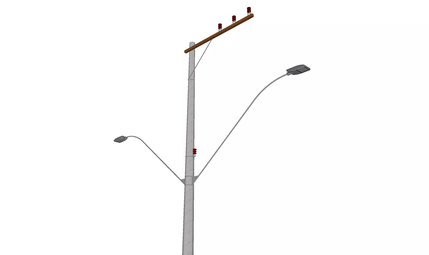 Concrete Lamp Post - Light Pole - Light Post - Street Light 46 3D model
