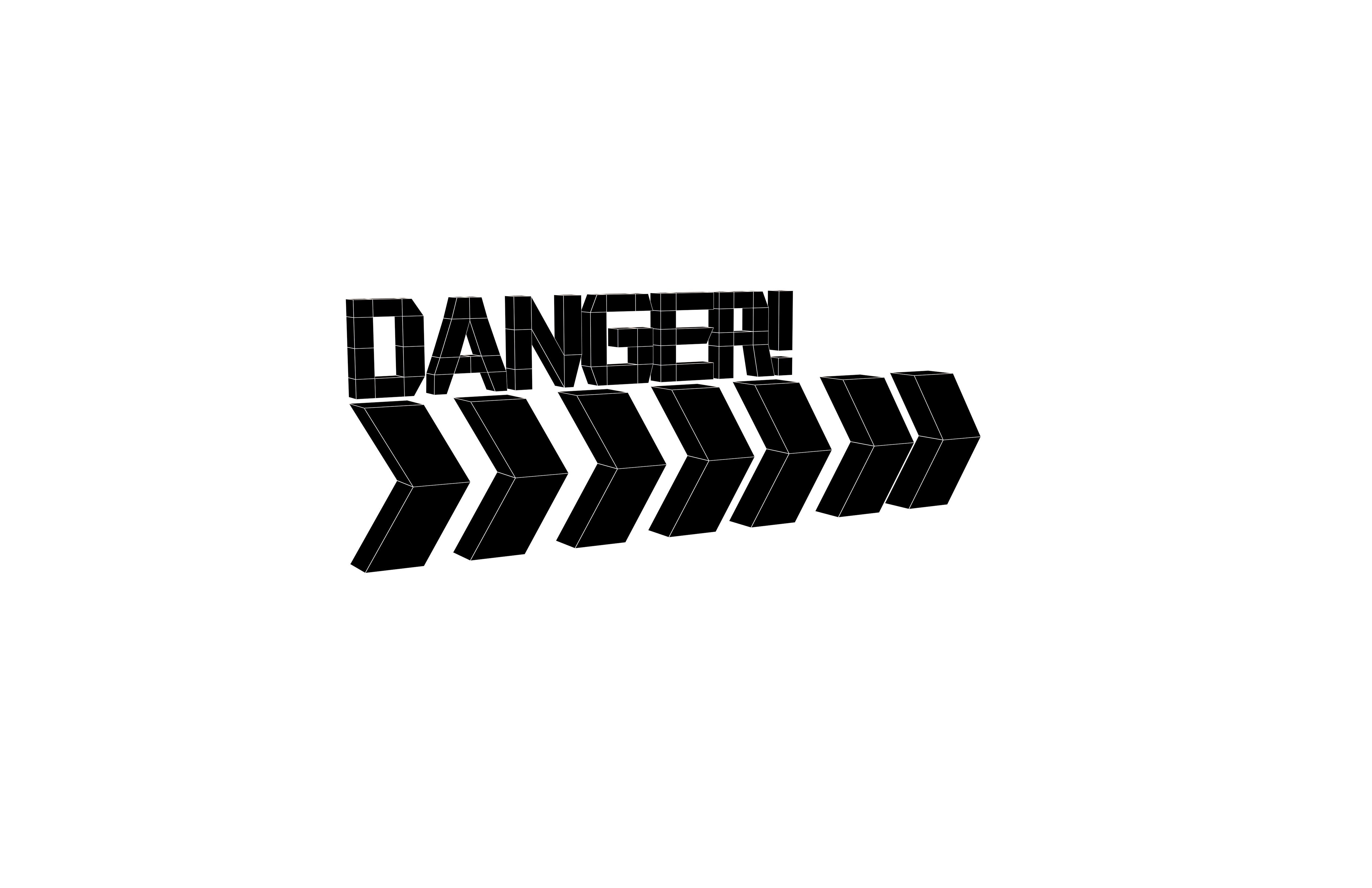 Cyberpunk Future Danger Sign v2 017 Low-poly 3D model_7