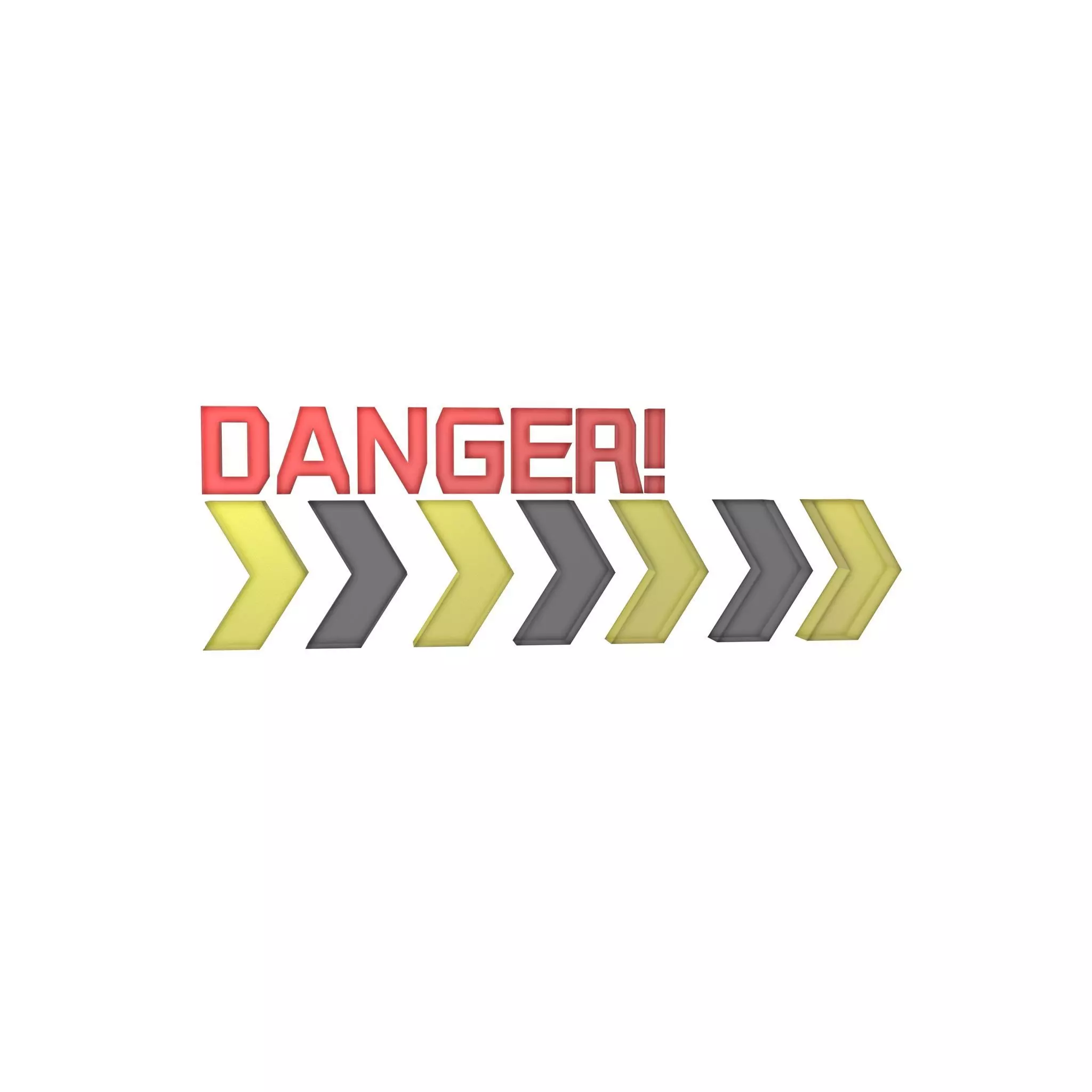 Cyberpunk Future Danger Sign v2 017 Low-poly 3D model_0