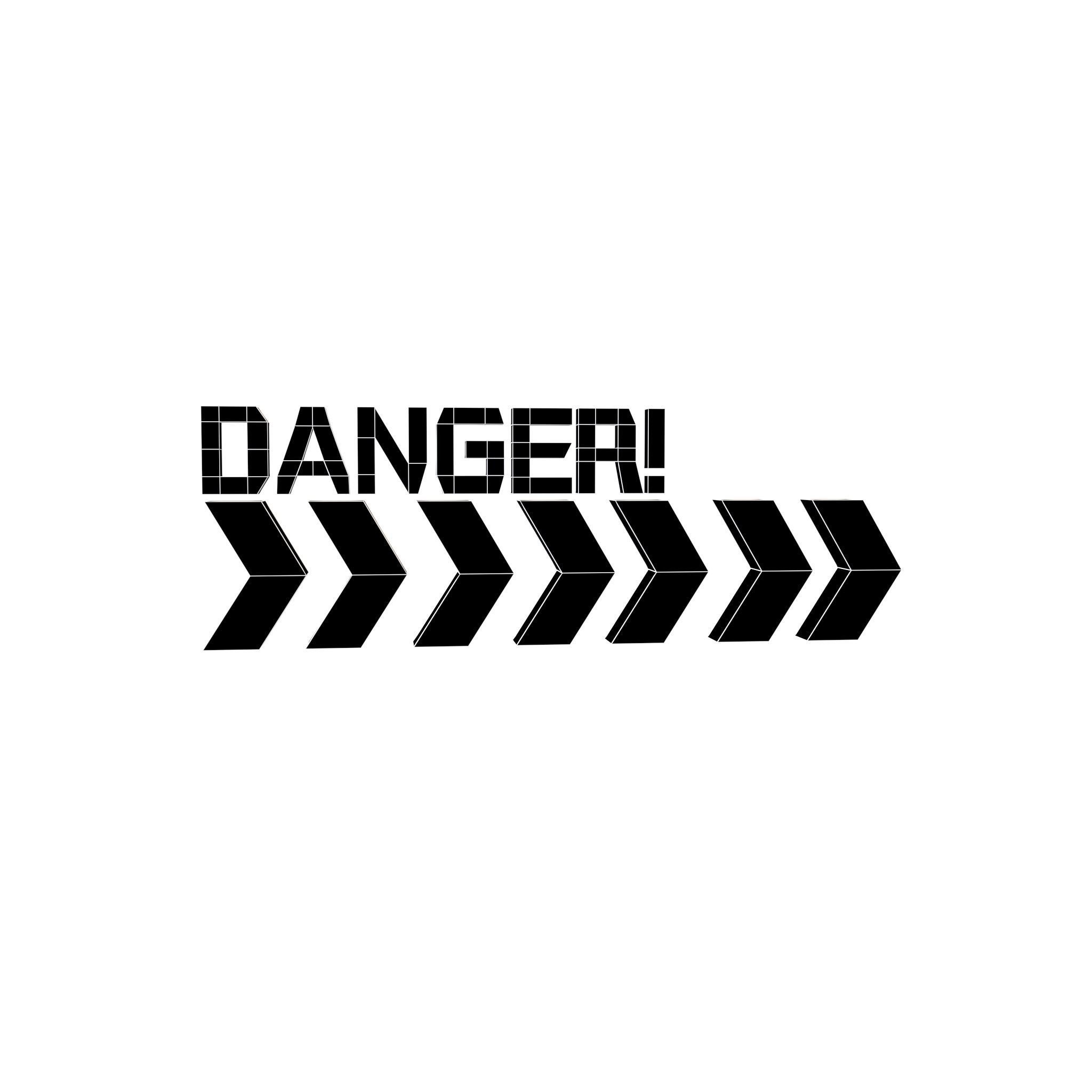 Cyberpunk Future Danger Sign v2 018 Low-poly 3D model_8